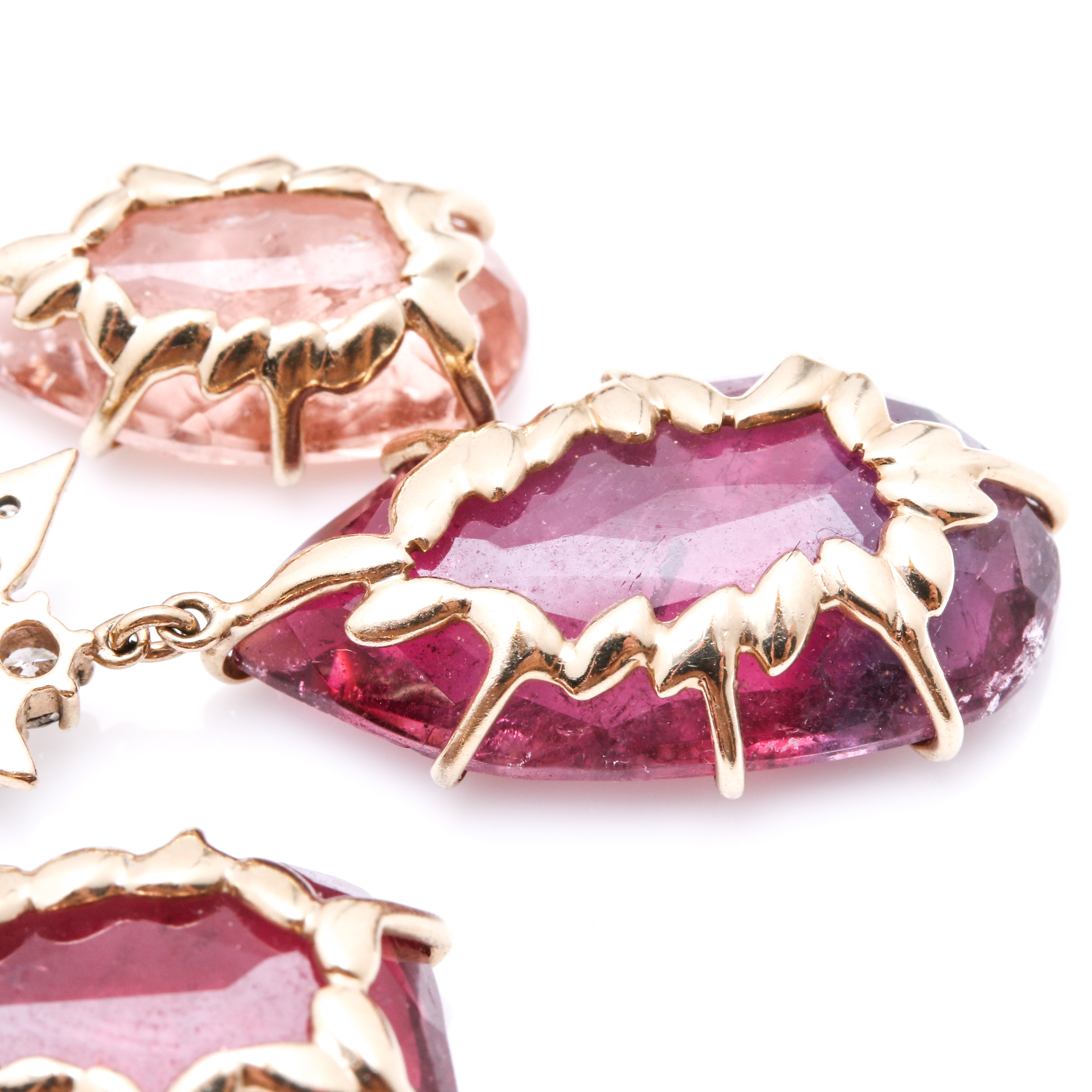 H. Stern 18K Yellow Gold 52.51 CTW Tourmaline and 3.27 CTW Diamond Earrings