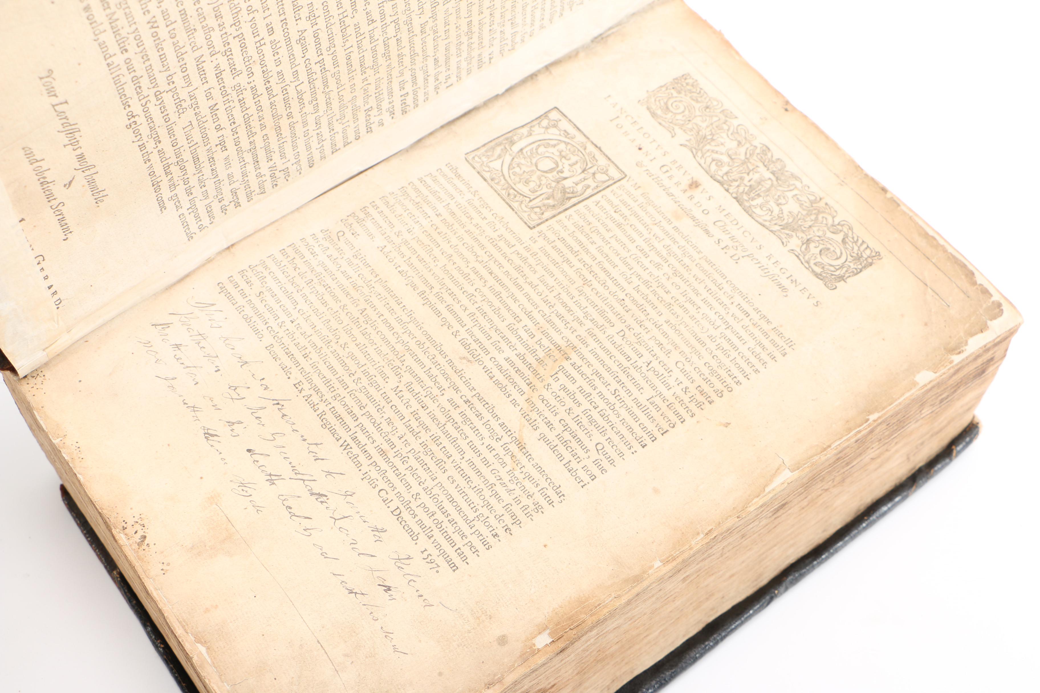 17th Century "Herball, or Generall Historie of Plantes" by John Gerard