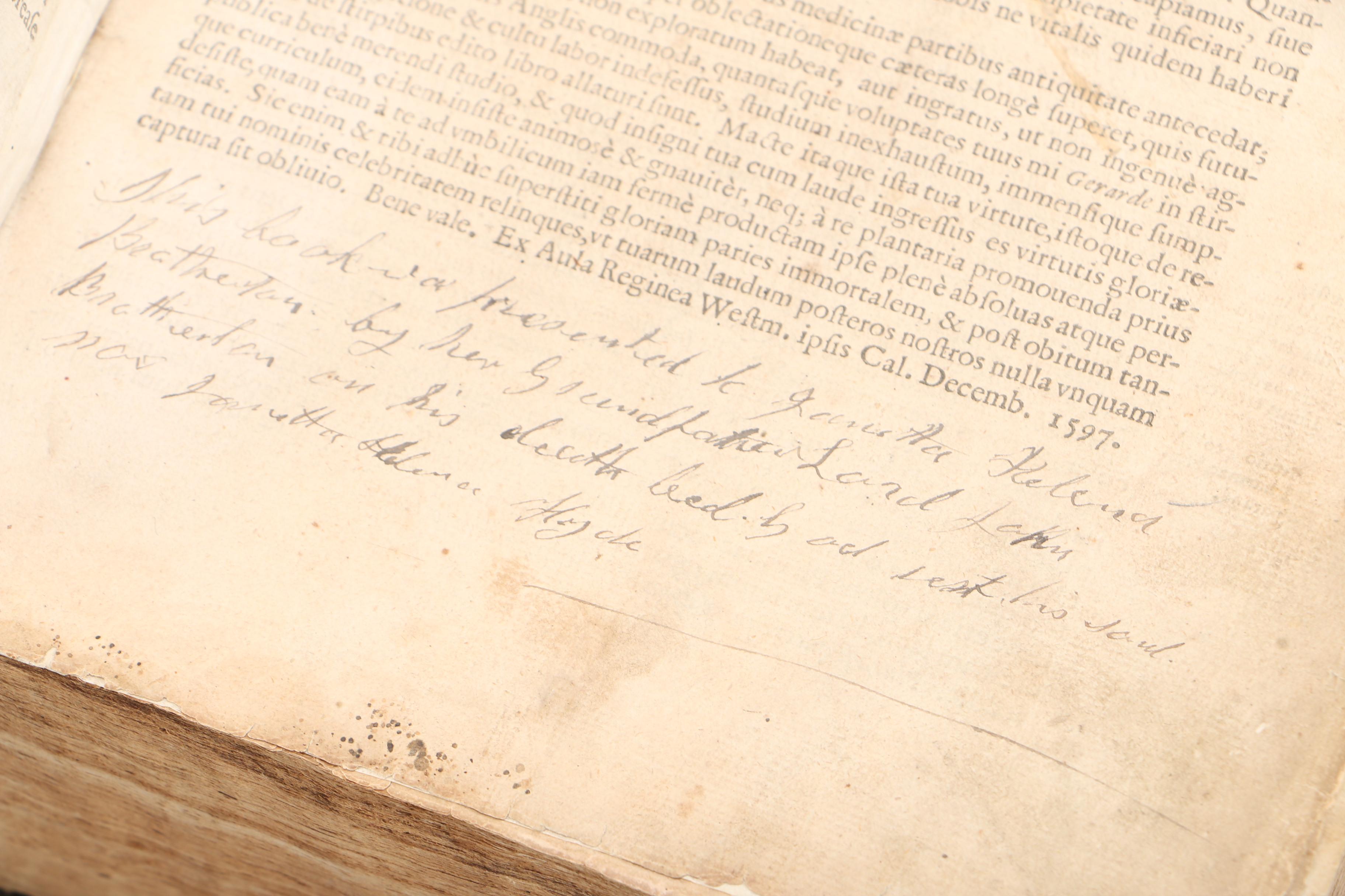 17th Century "Herball, or Generall Historie of Plantes" by John Gerard