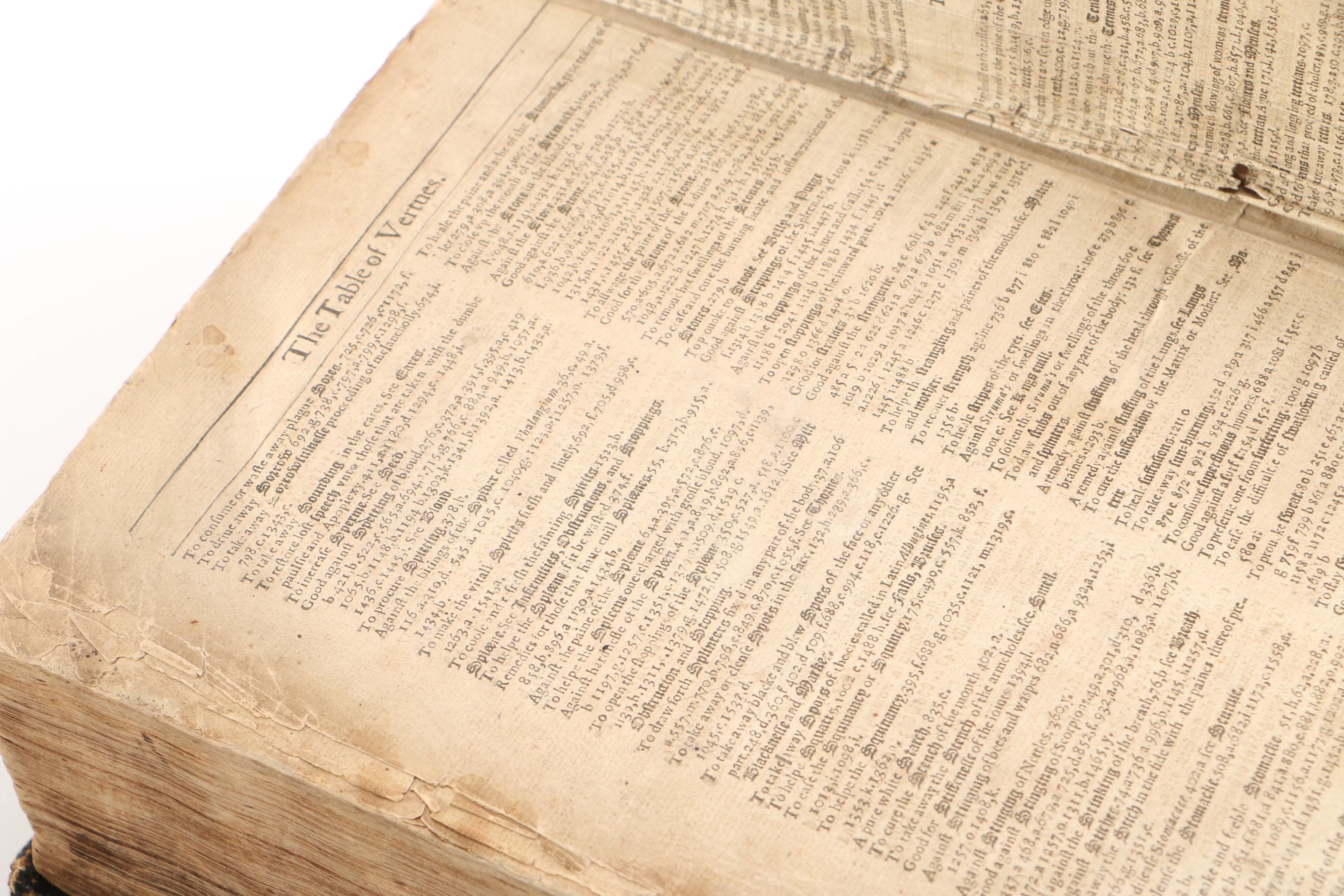 17th Century "Herball, or Generall Historie of Plantes" by John Gerard