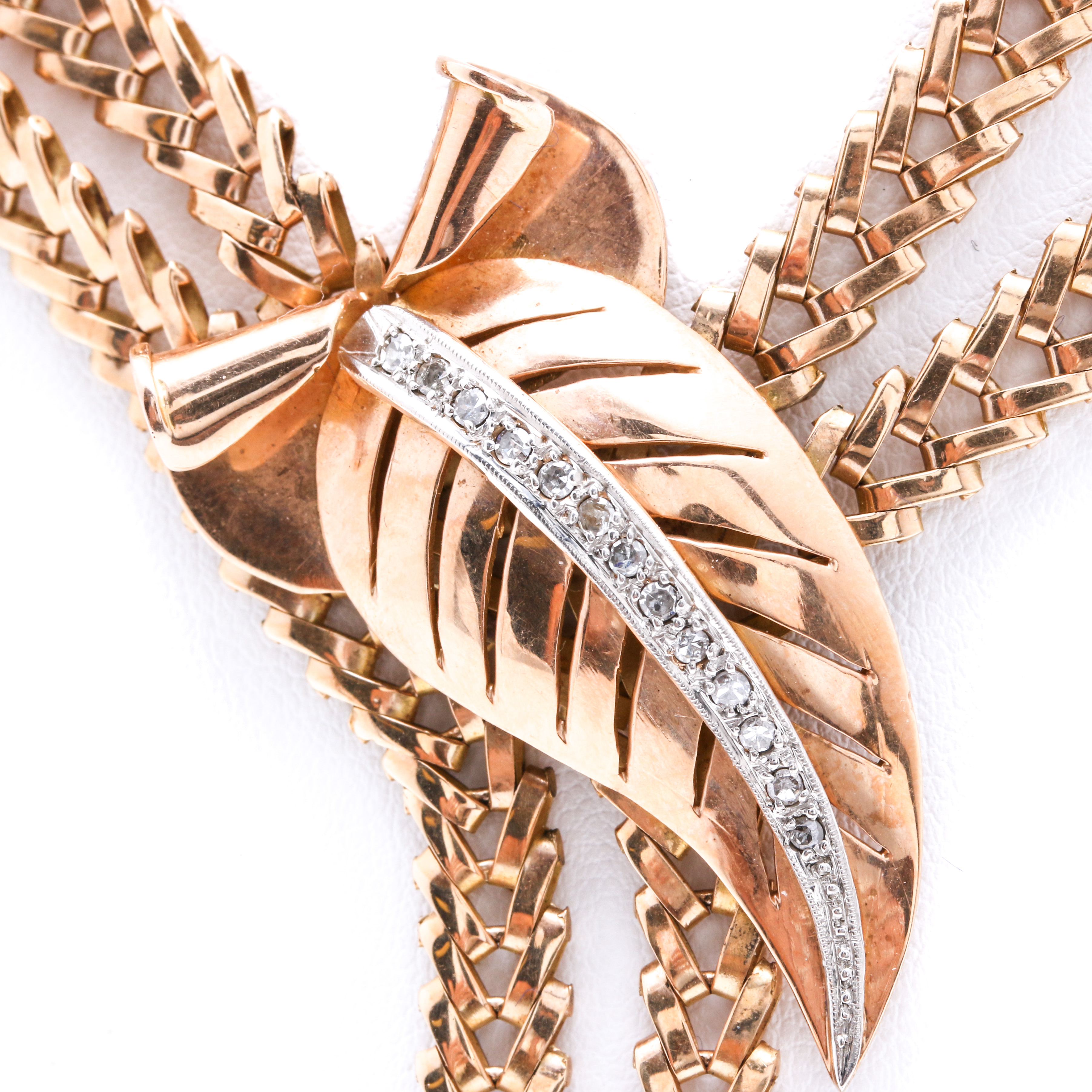 18K Yellow Gold Diamond Necklace