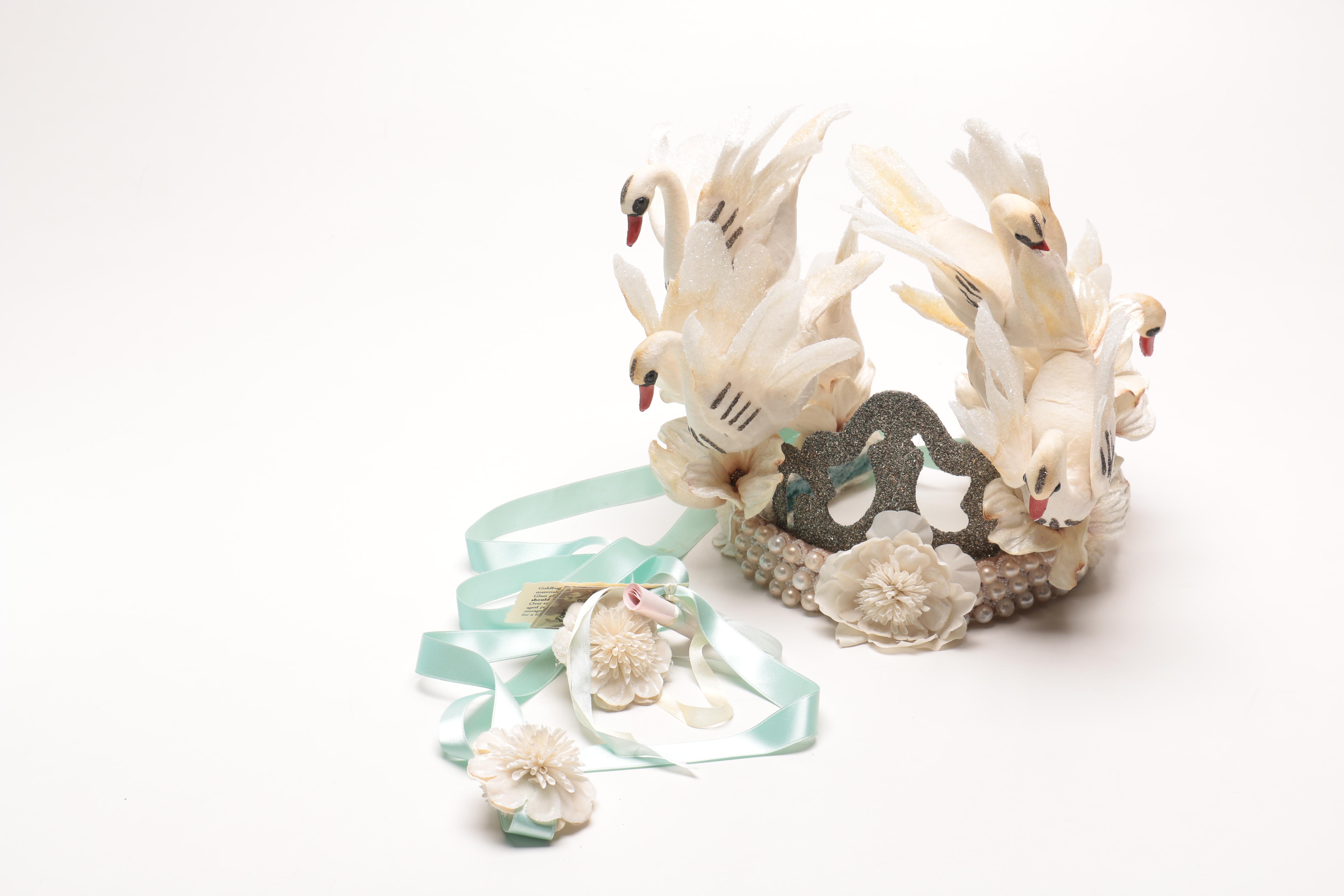 Swan Themed Headdress with a Tiffany & Co Gift Box