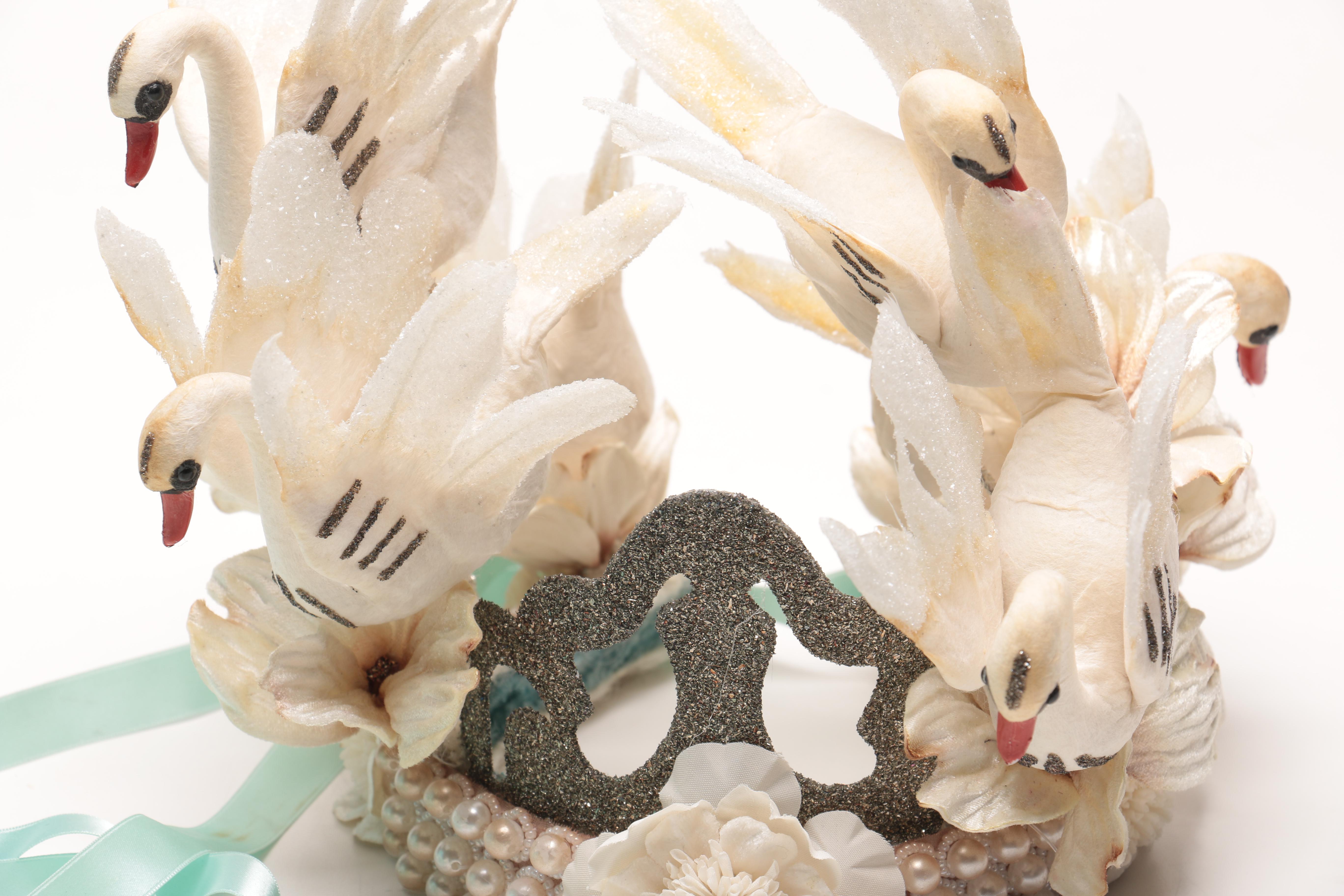 Swan Themed Headdress with a Tiffany & Co Gift Box