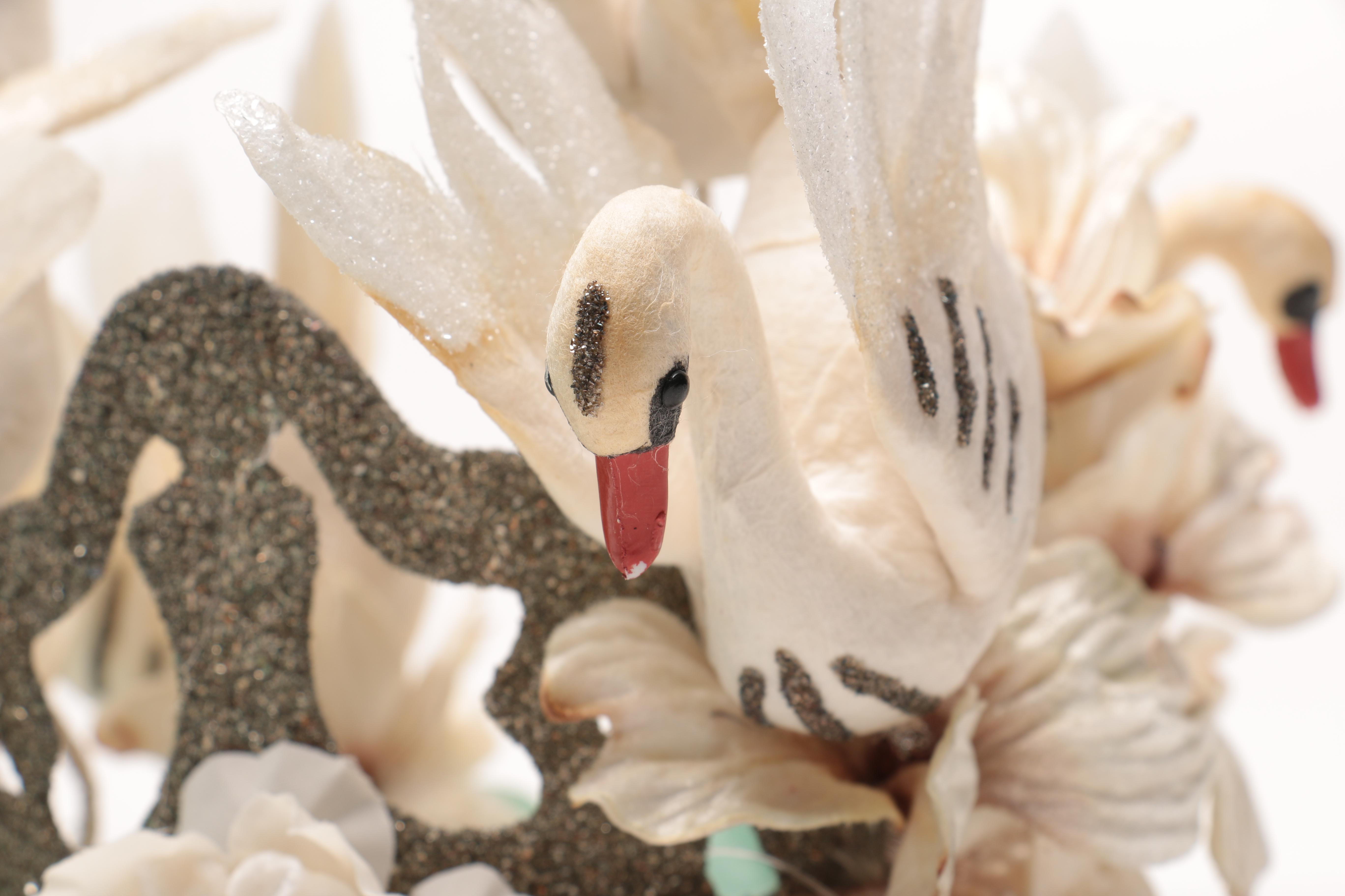 Swan Themed Headdress with a Tiffany & Co Gift Box