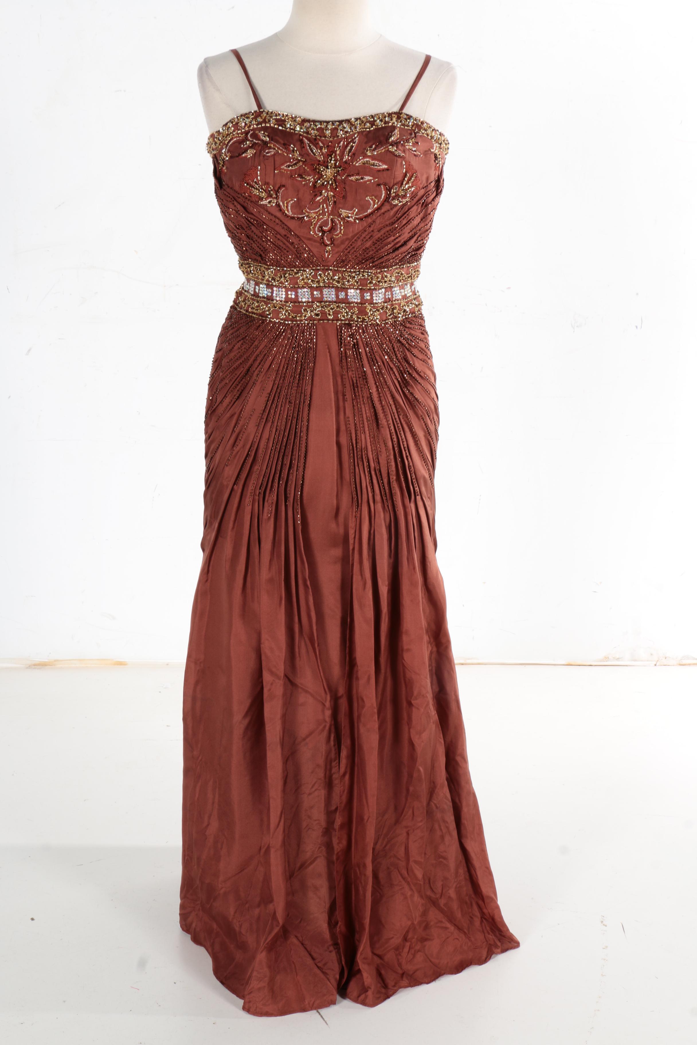 Beaded Strapless Evening Dresses