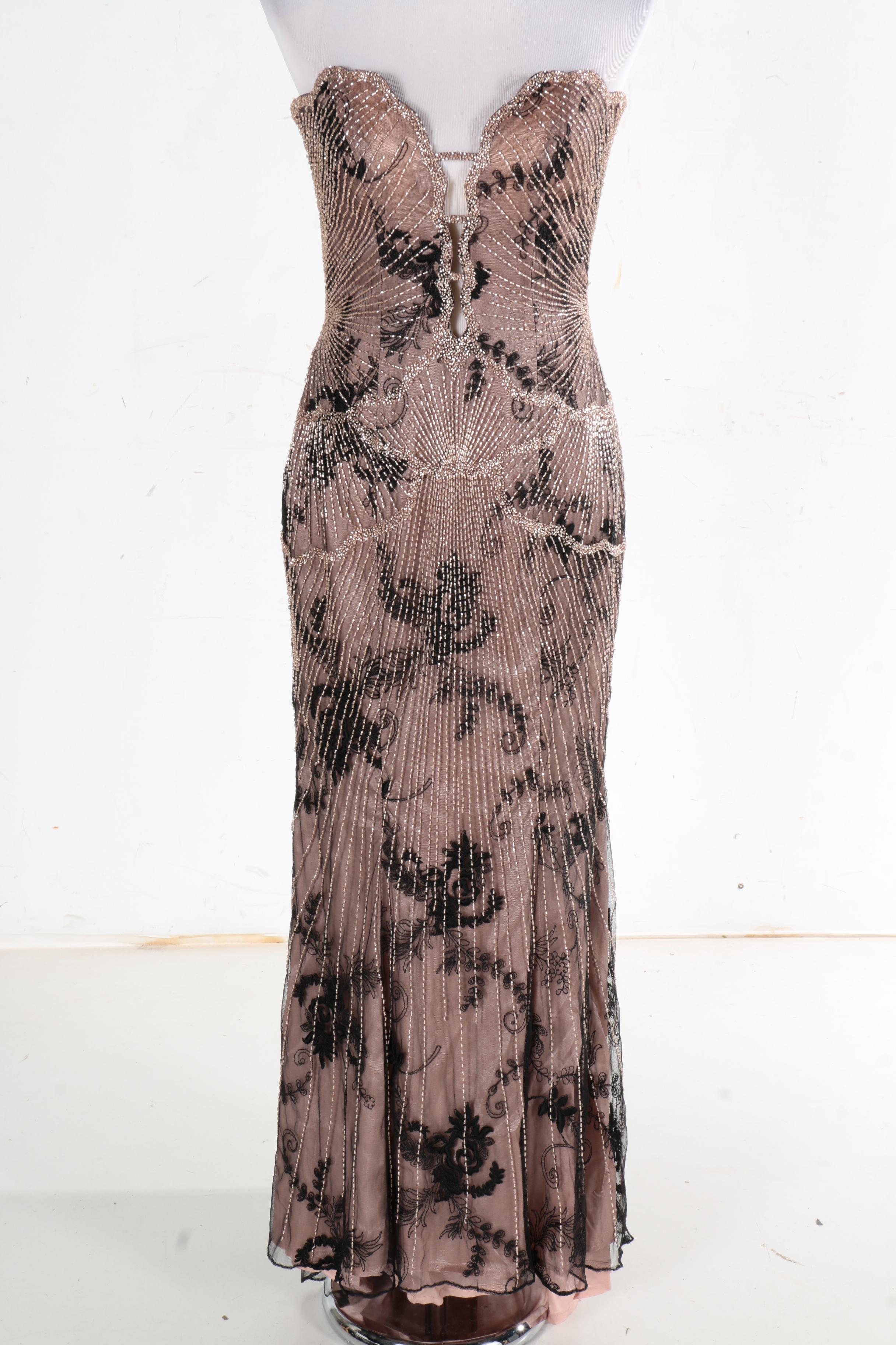 Beaded Strapless Evening Dresses