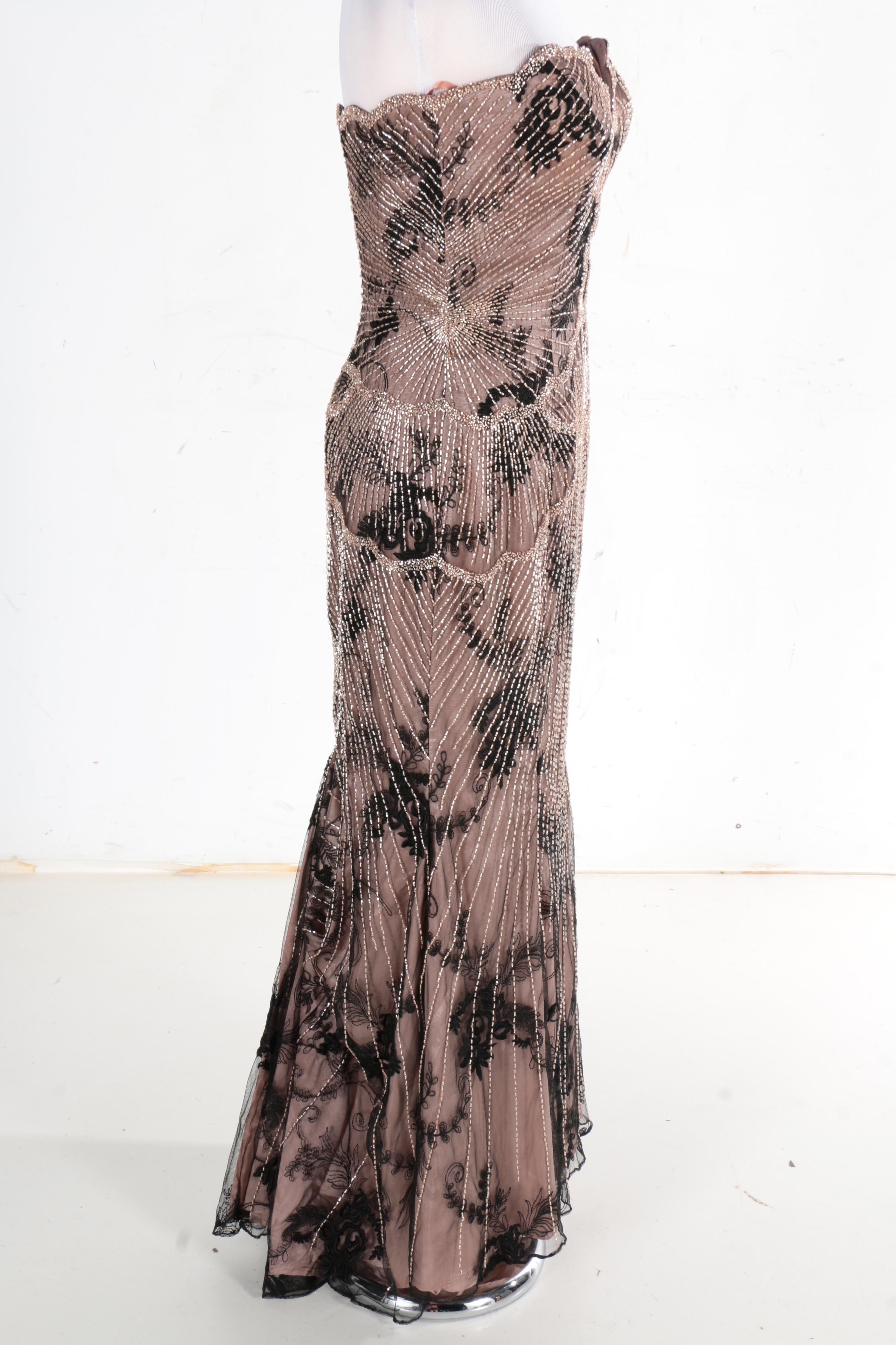 Beaded Strapless Evening Dresses