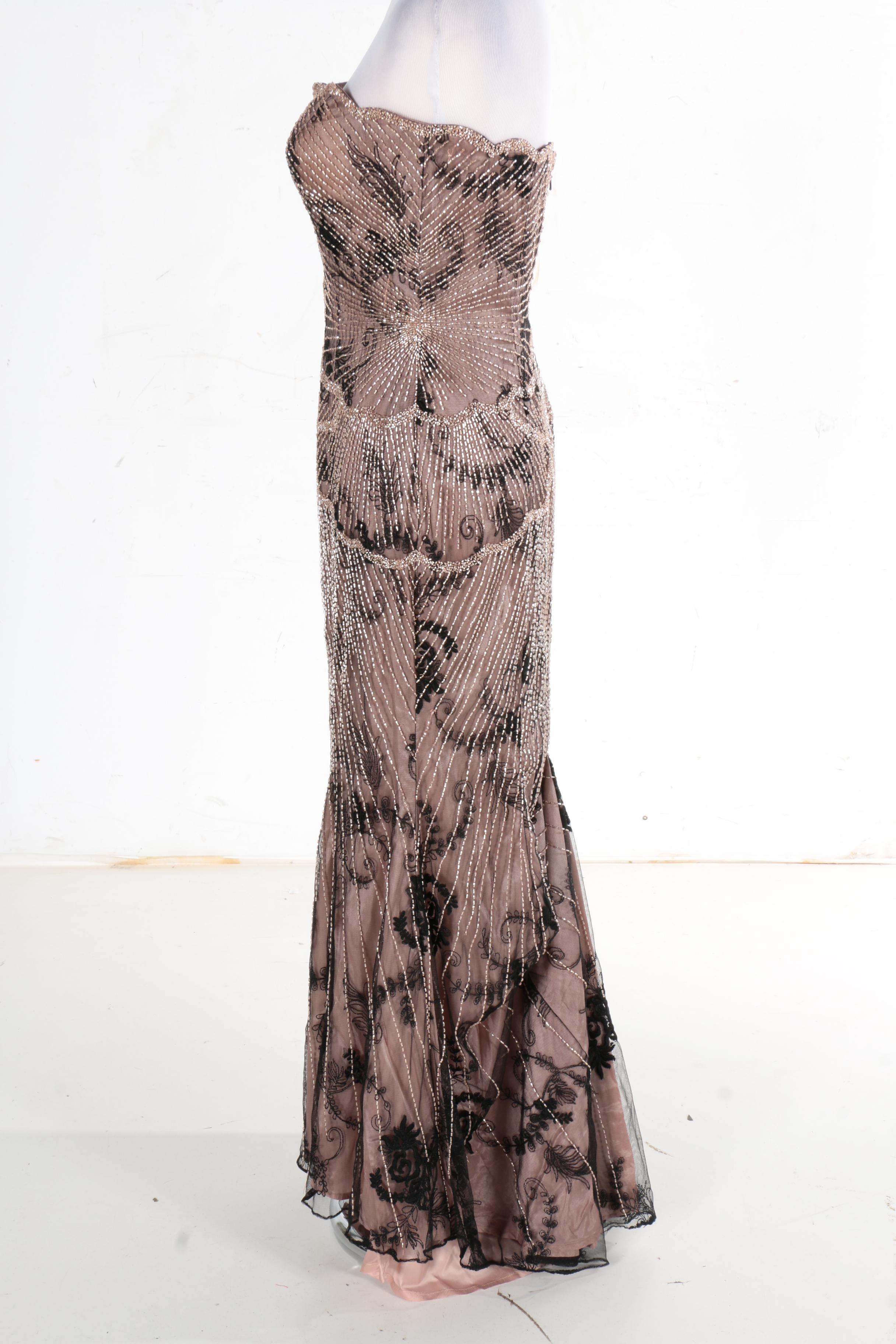 Beaded Strapless Evening Dresses