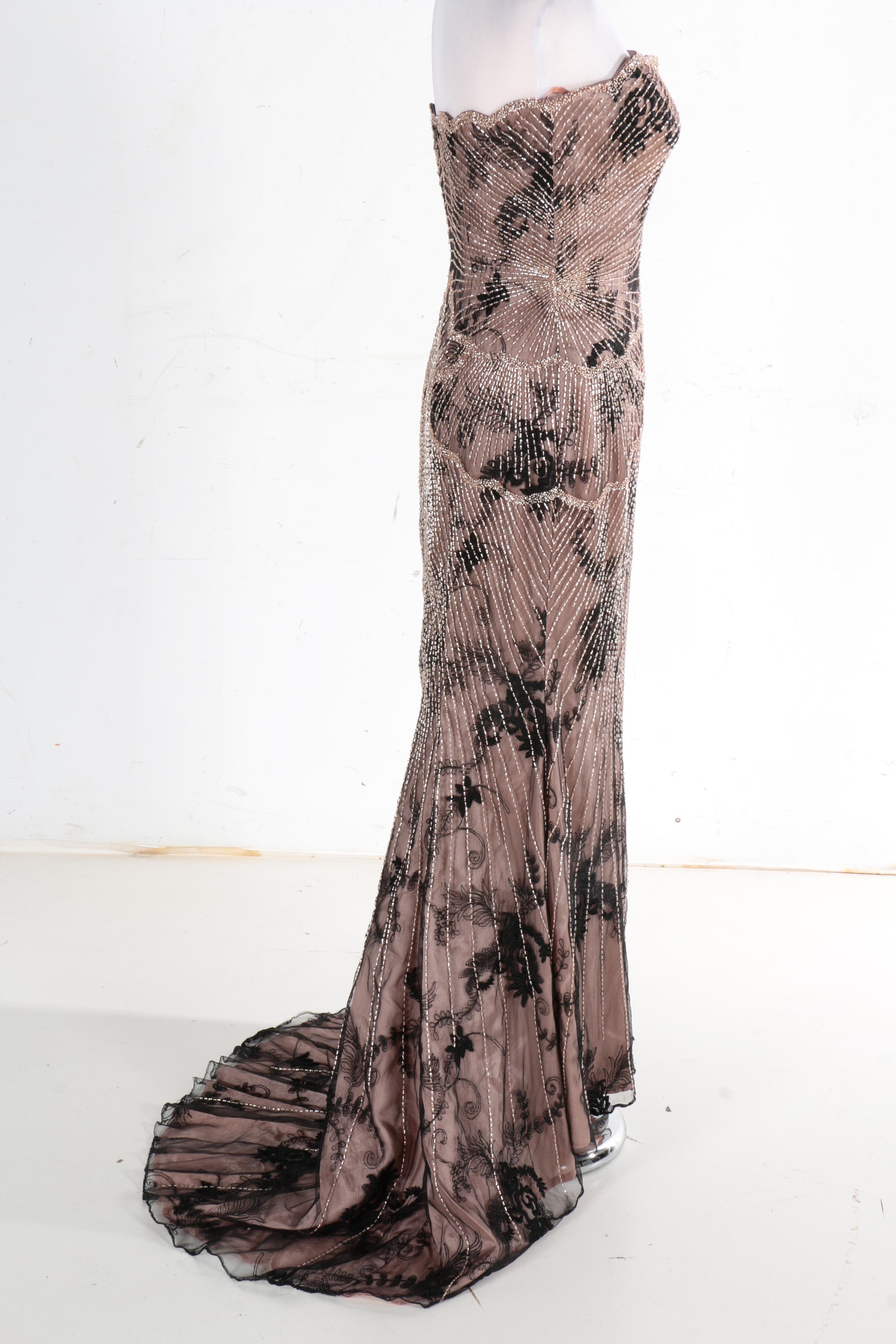 Beaded Strapless Evening Dresses