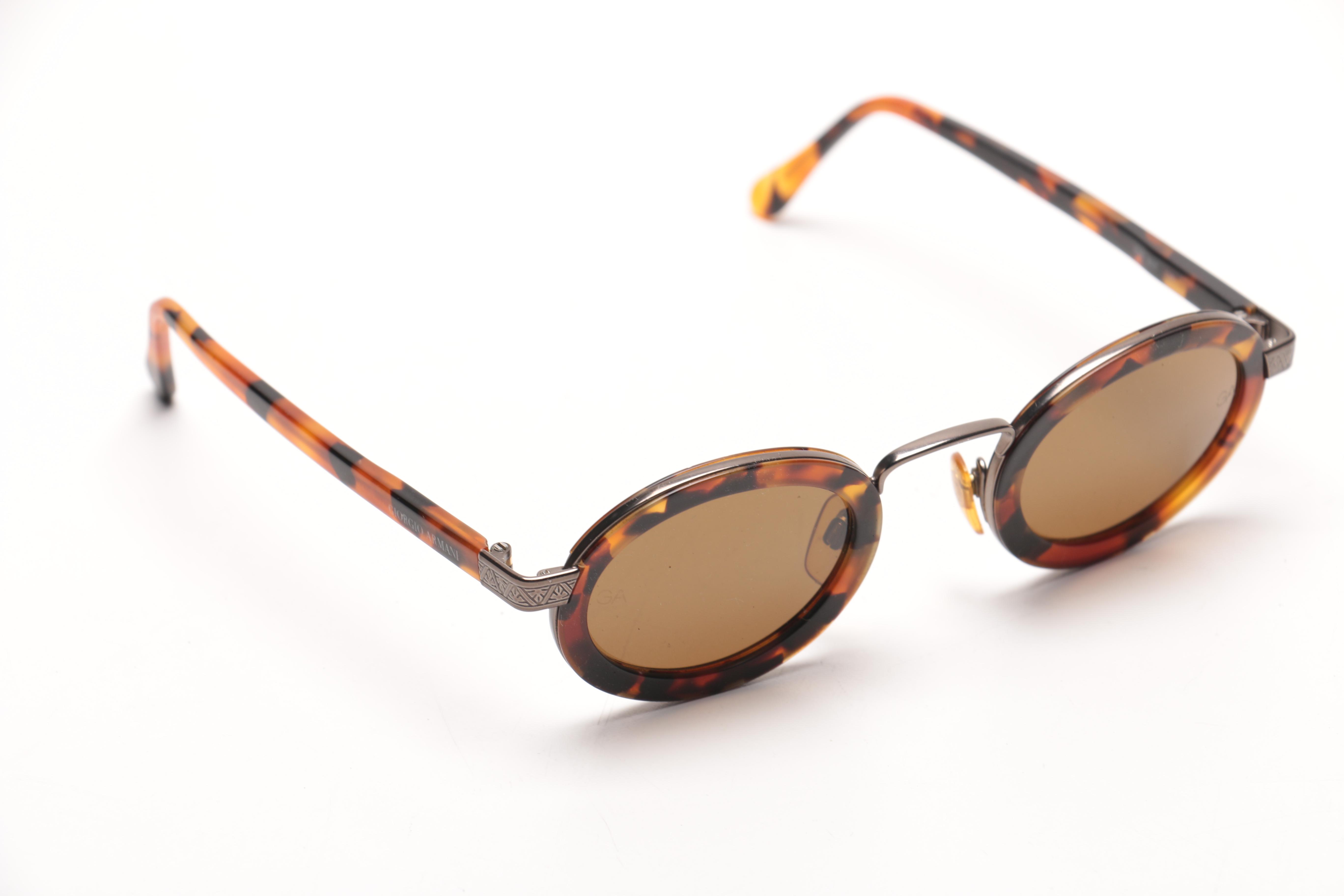 Vintage Armani Faux Tortoise Shell Sunglasses