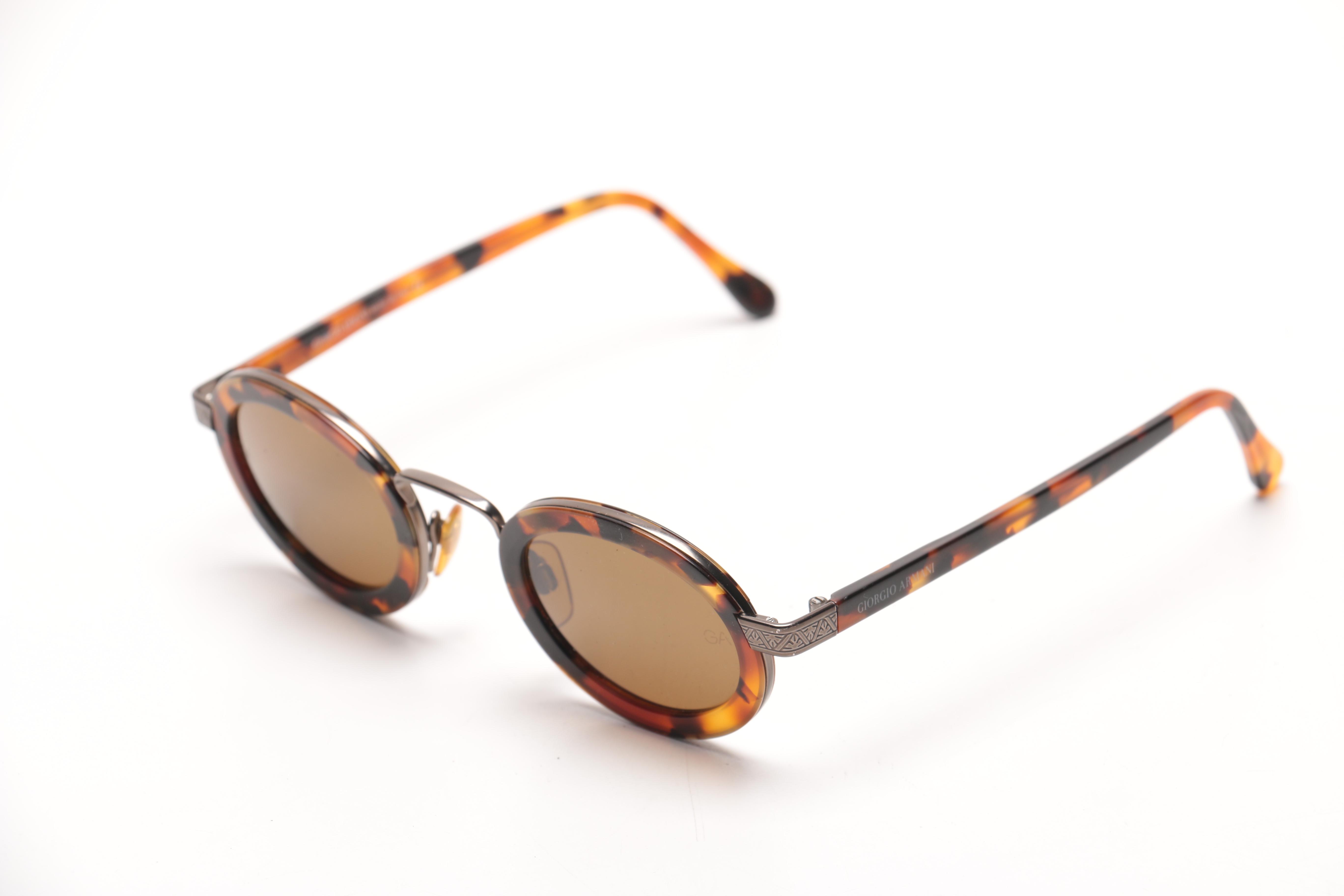 Vintage Armani Faux Tortoise Shell Sunglasses