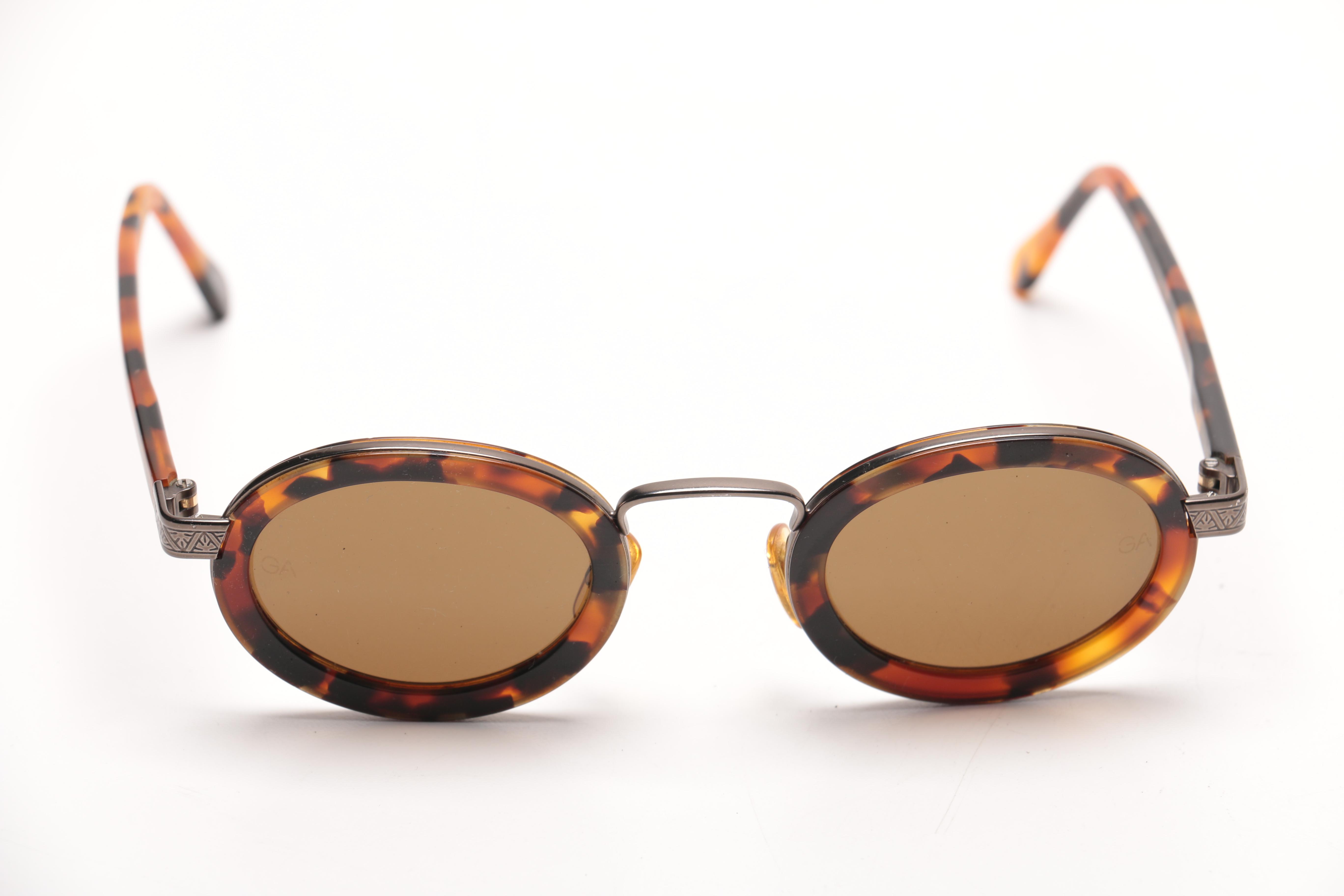 Vintage Armani Faux Tortoise Shell Sunglasses