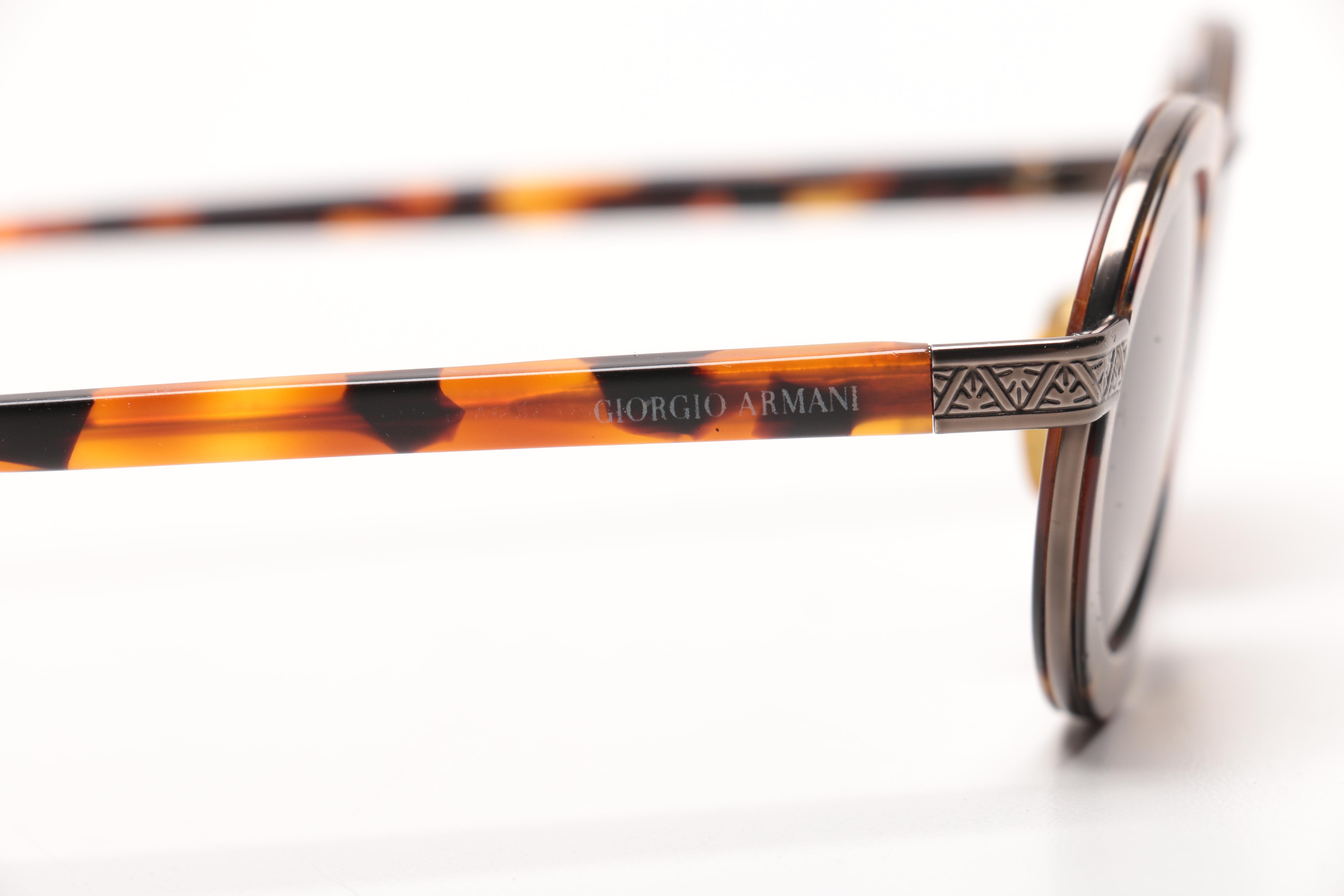 Vintage Armani Faux Tortoise Shell Sunglasses