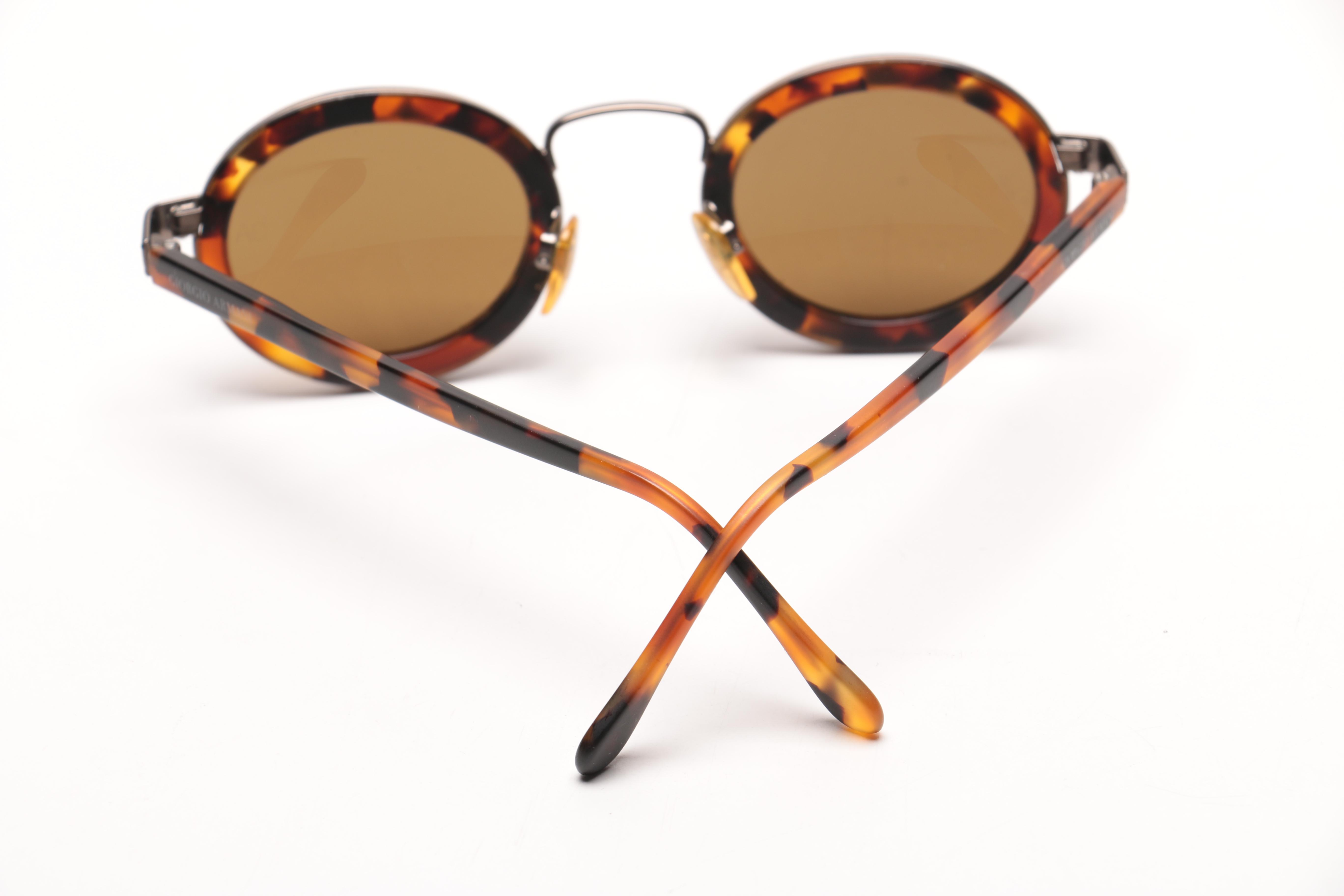 Vintage Armani Faux Tortoise Shell Sunglasses