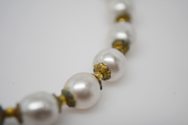 Miriam Haskell Faux Pearl Necklace and Multiple Clip-On Earrings