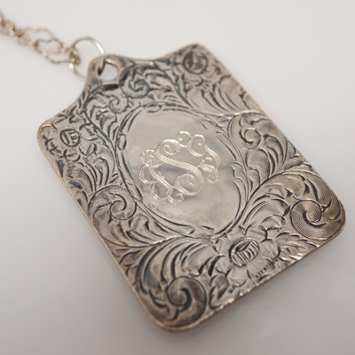 Sterling Silver Mirror Pendant Necklace