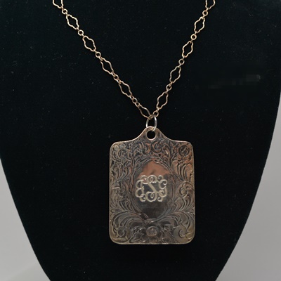 Sterling Silver Mirror Pendant Necklace