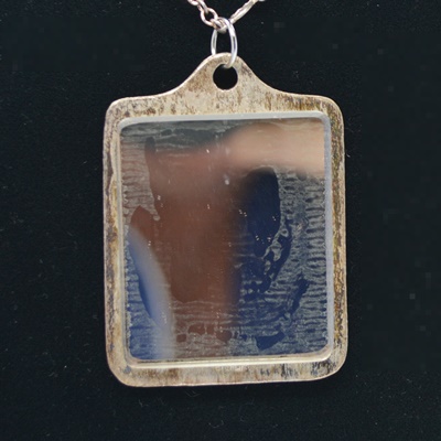 Sterling Silver Mirror Pendant Necklace