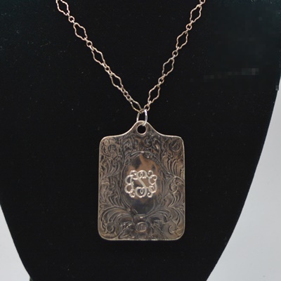 Sterling Silver Mirror Pendant Necklace