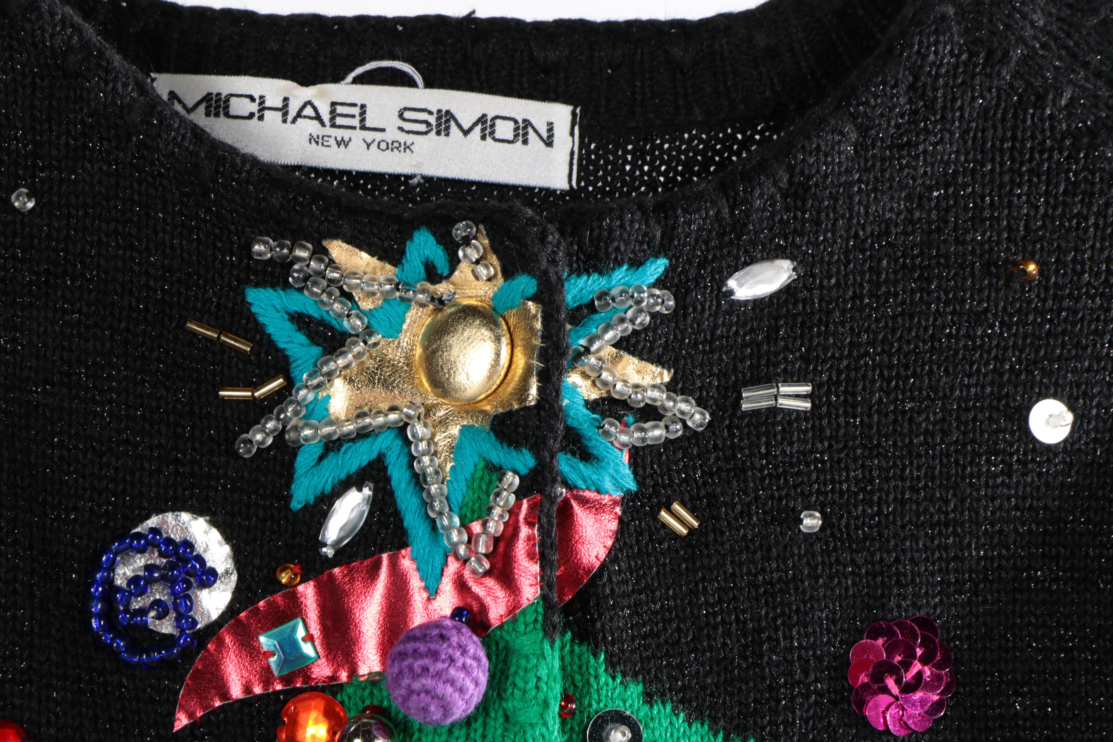 Four Michael Simon Women's Patterned Sweaters