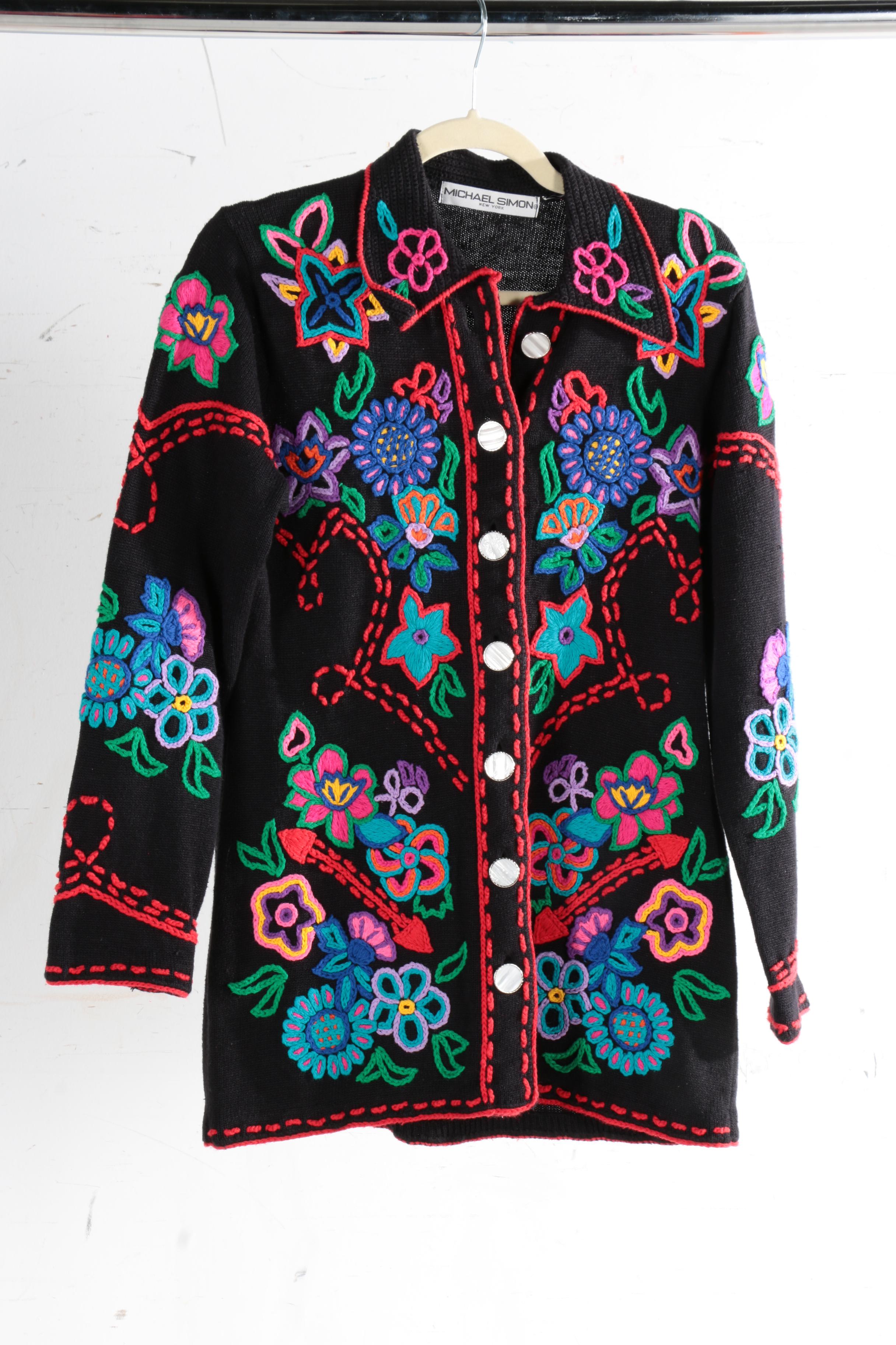 Four Michael Simon Women's Patterned Sweaters