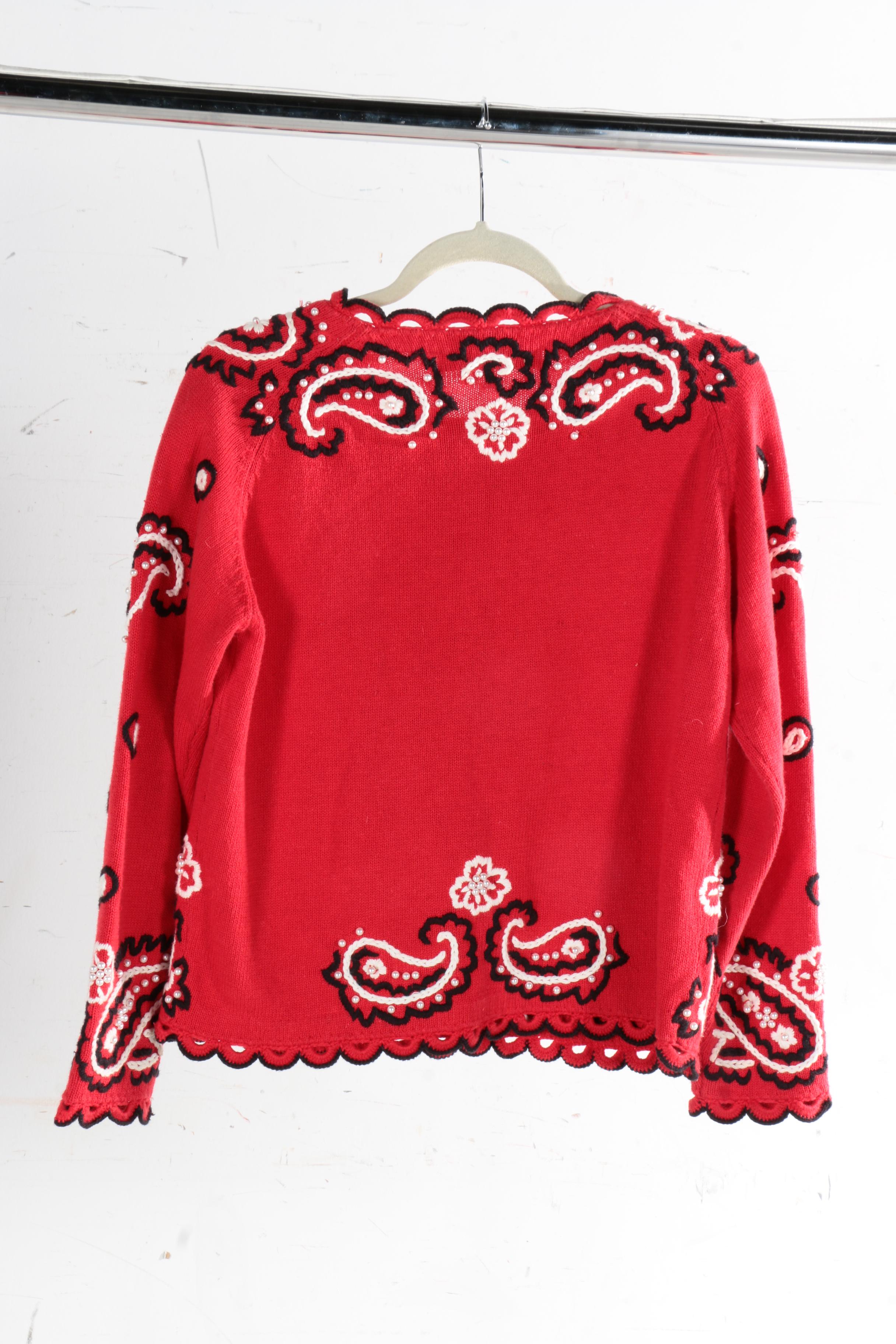 Four Michael Simon Women's Patterned Sweaters