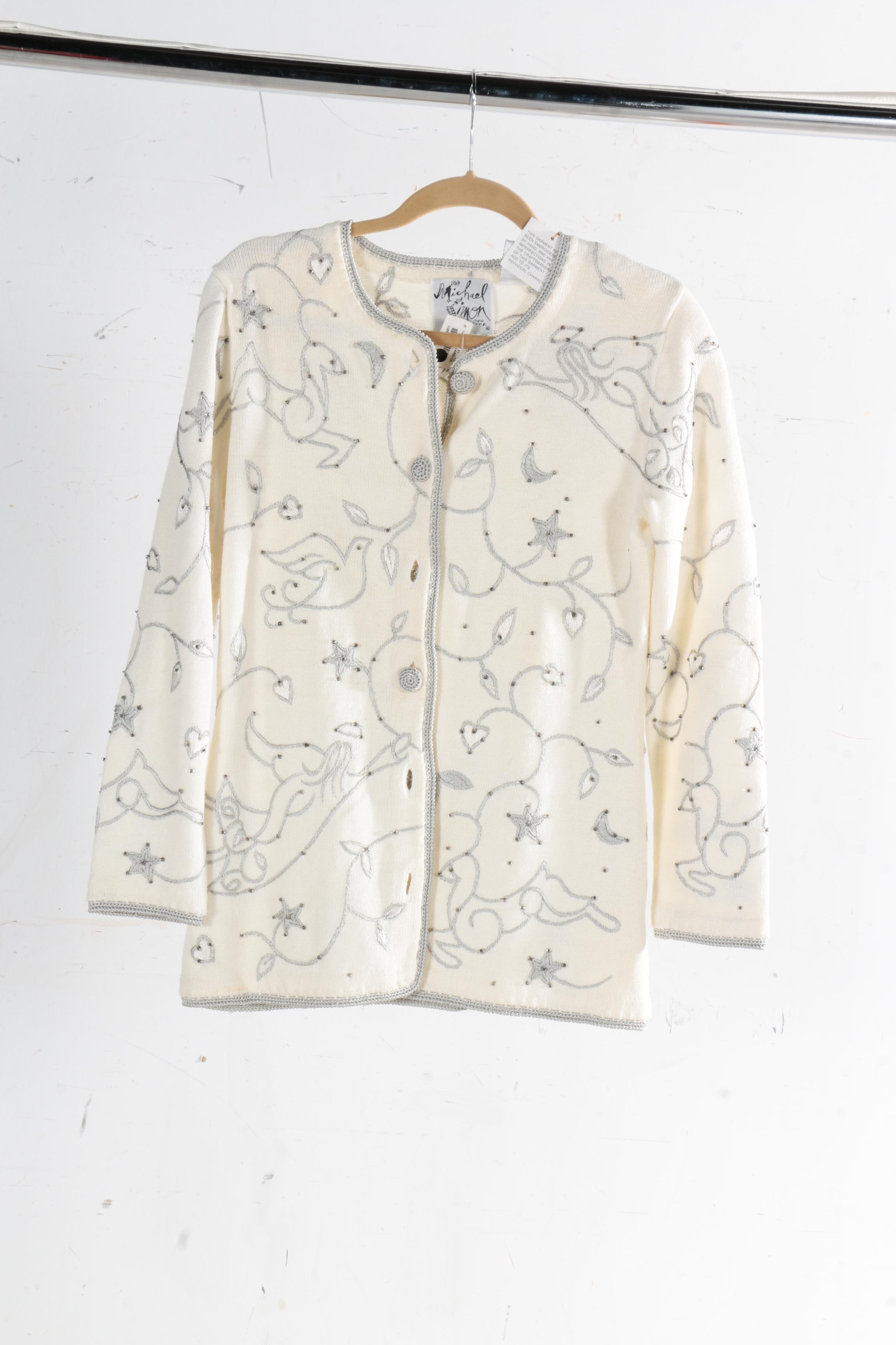 Four Michael Simon Women's Patterned Sweaters