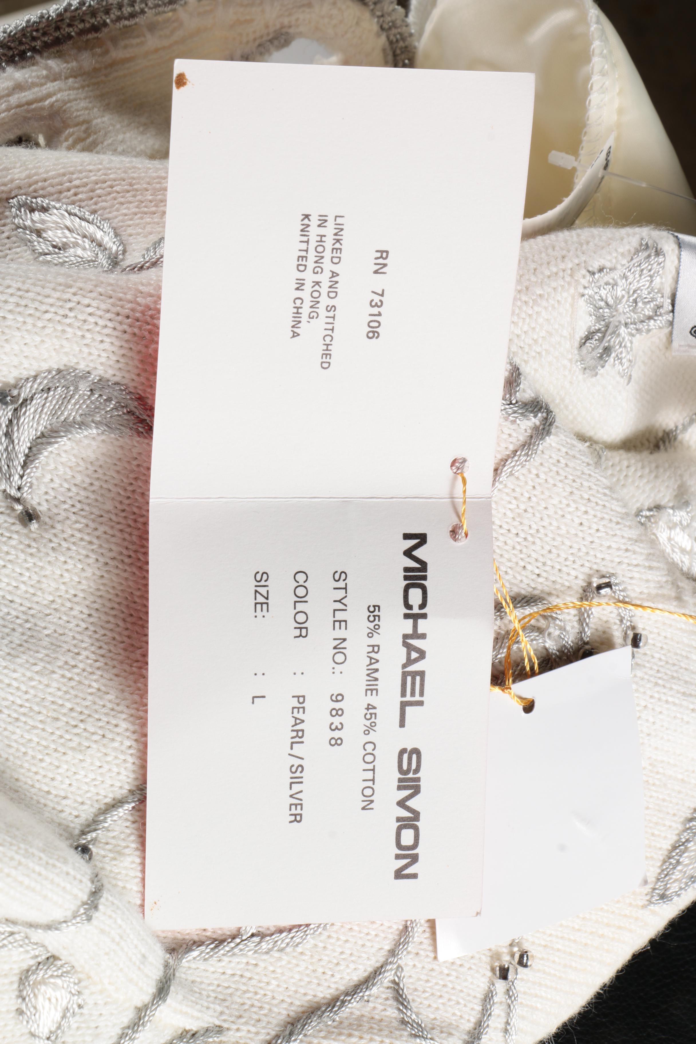 Four Michael Simon Women's Patterned Sweaters