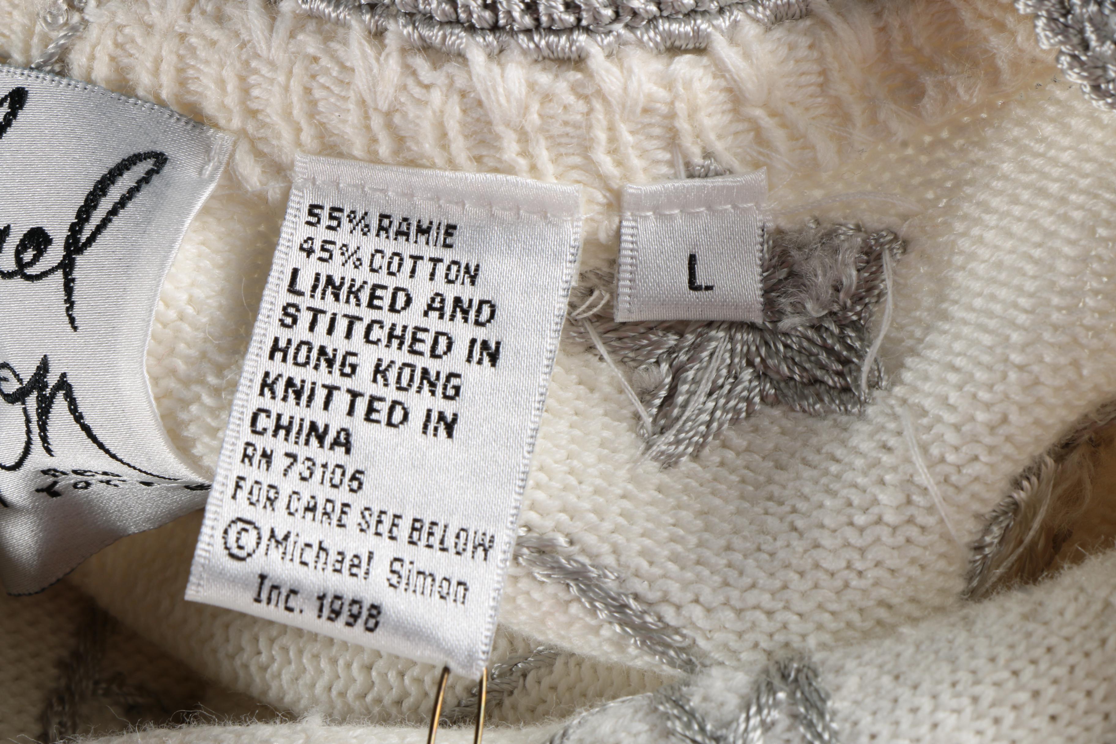 Four Michael Simon Women's Patterned Sweaters