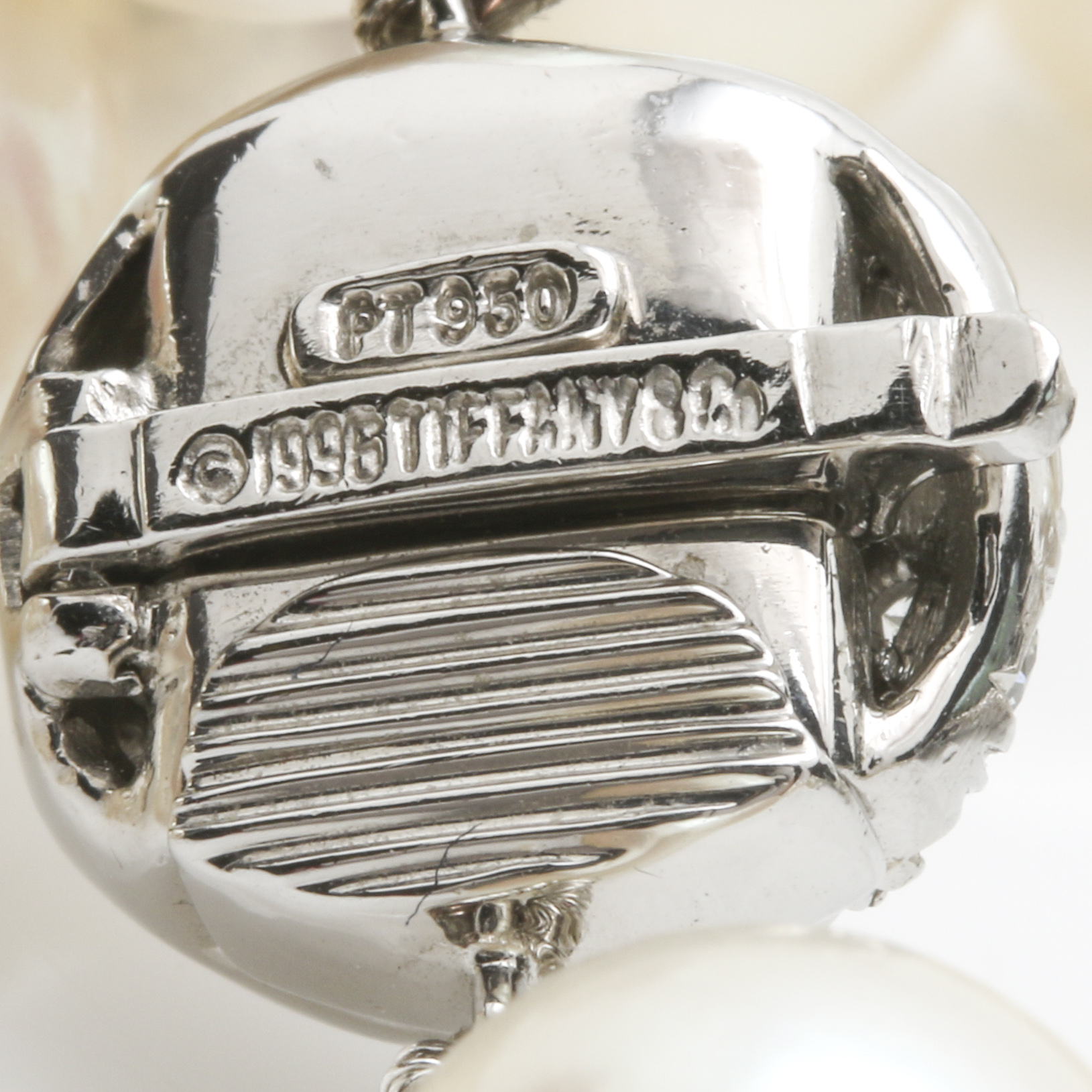 Tiffany & Co. Platinum Tahitian Pearl and 2.08 CTW Diamond Crab Necklace