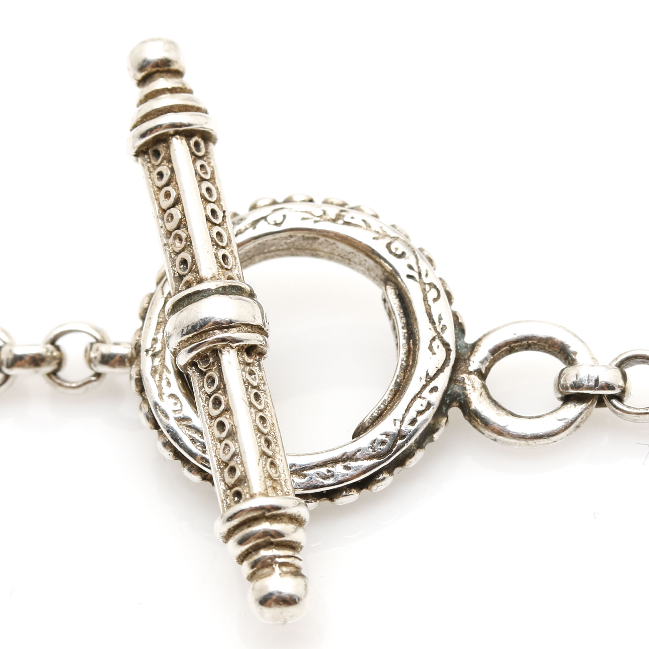 Konstantino Sterling Silver and 18K Yellow Gold Aquamarine Necklace