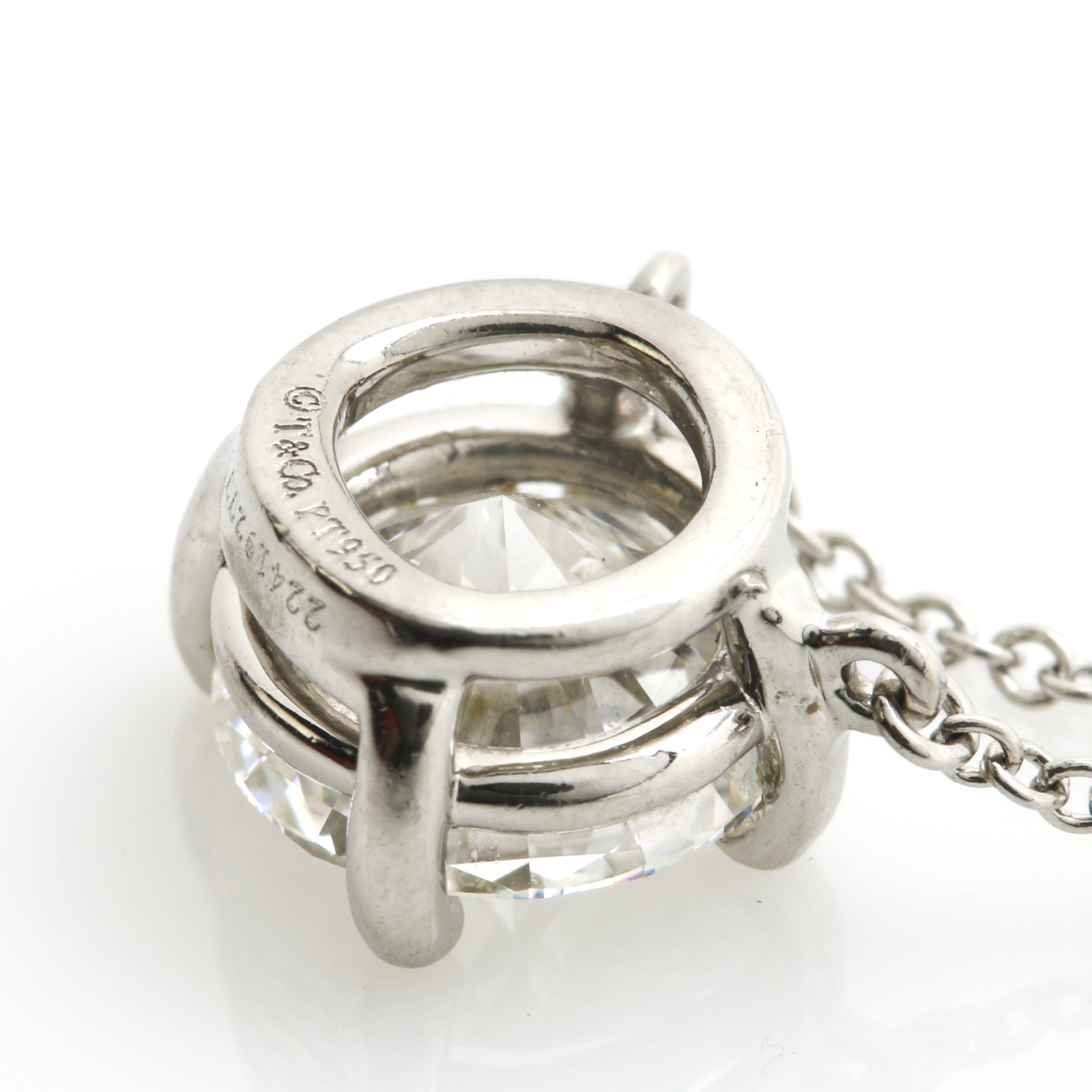 Tiffany & Co. Platinum and 1.74 Carat Diamond Solitaire Necklace