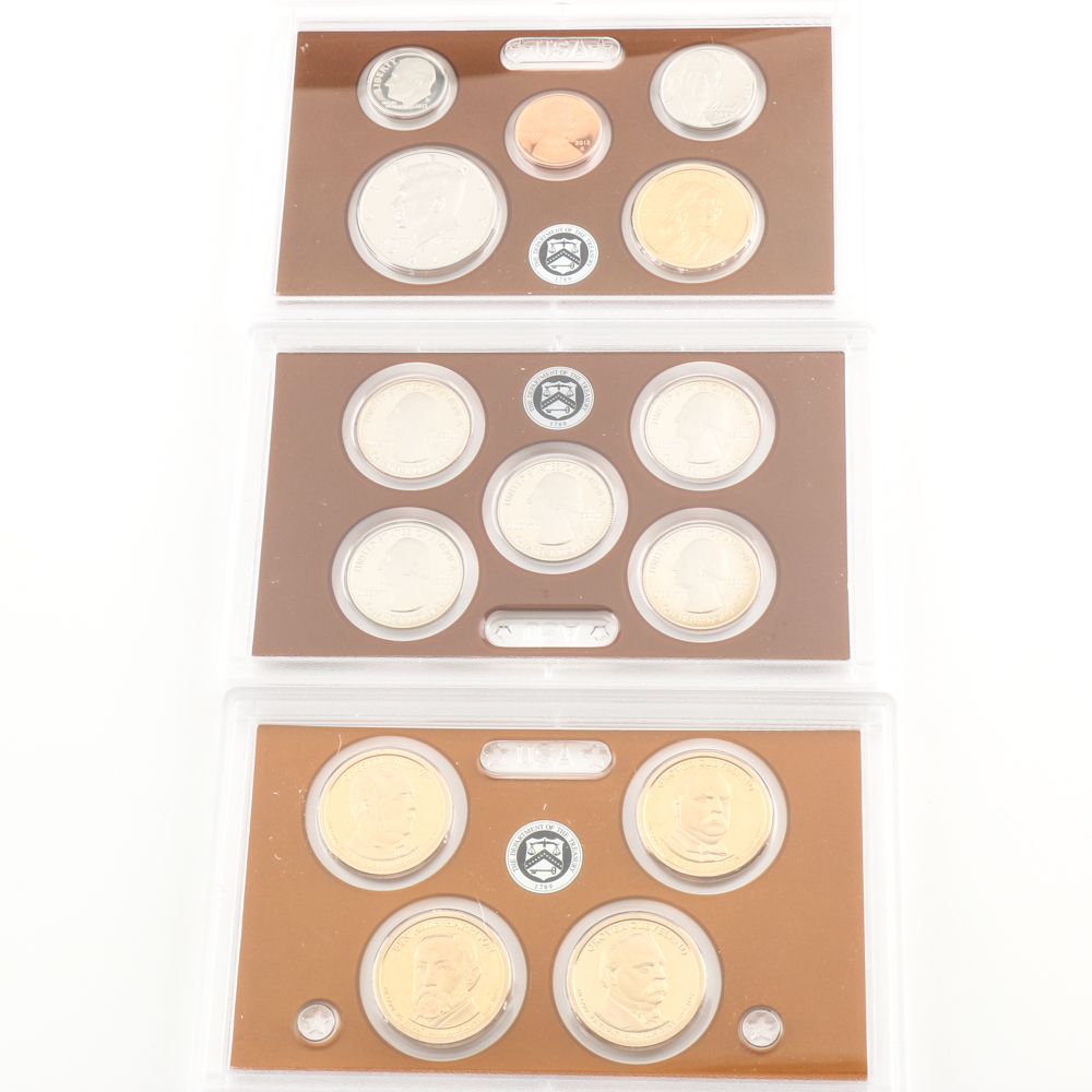 Group of U.S. Mint Proof Sets Including the Years 2007-2013