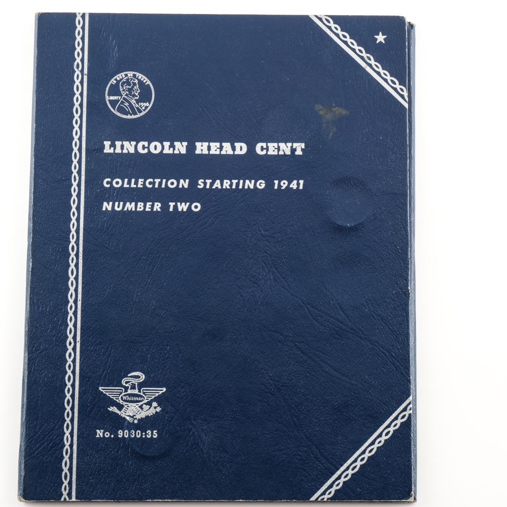 Group of Lincoln Head Cents in Seven Whitman Coin Folders