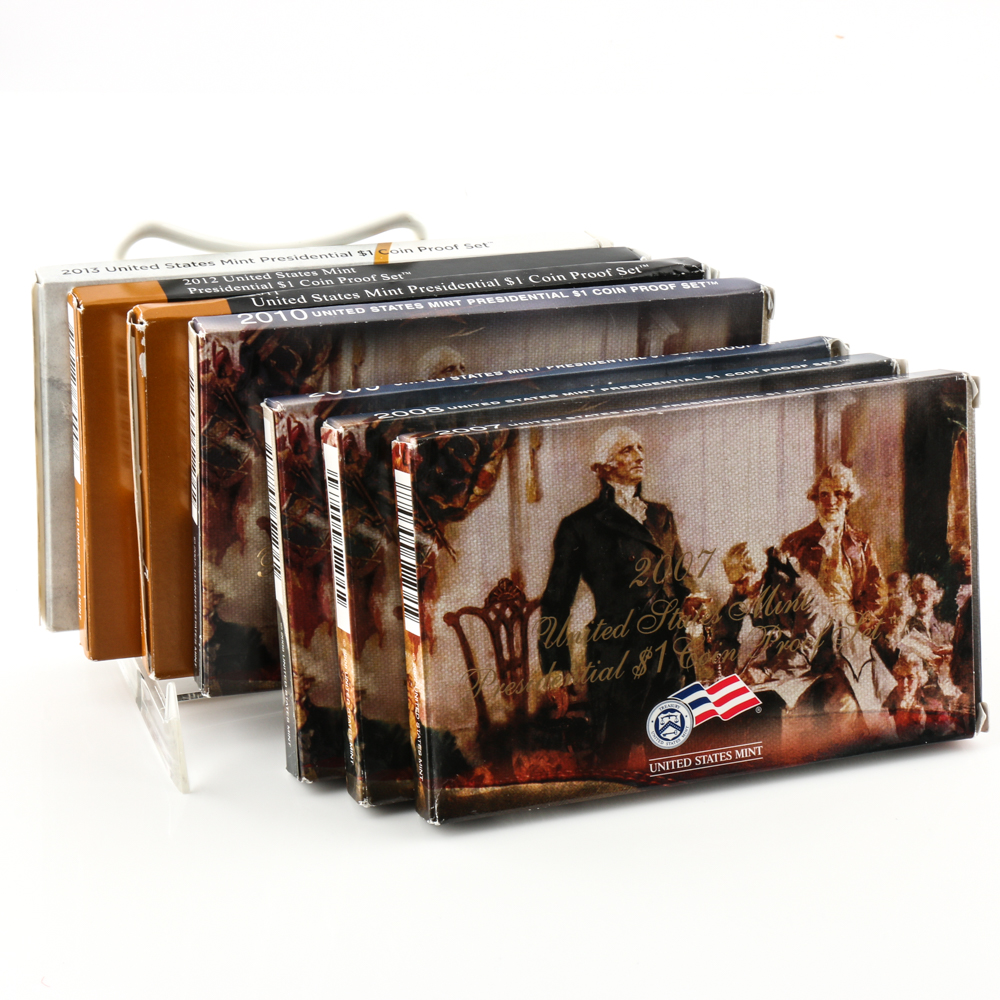 Group of U.S. Mint Presidential $1 Coin Proof Sets