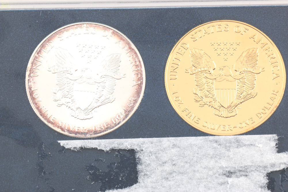 Group of Four 2000 One Dollar U.S. Silver Eagles