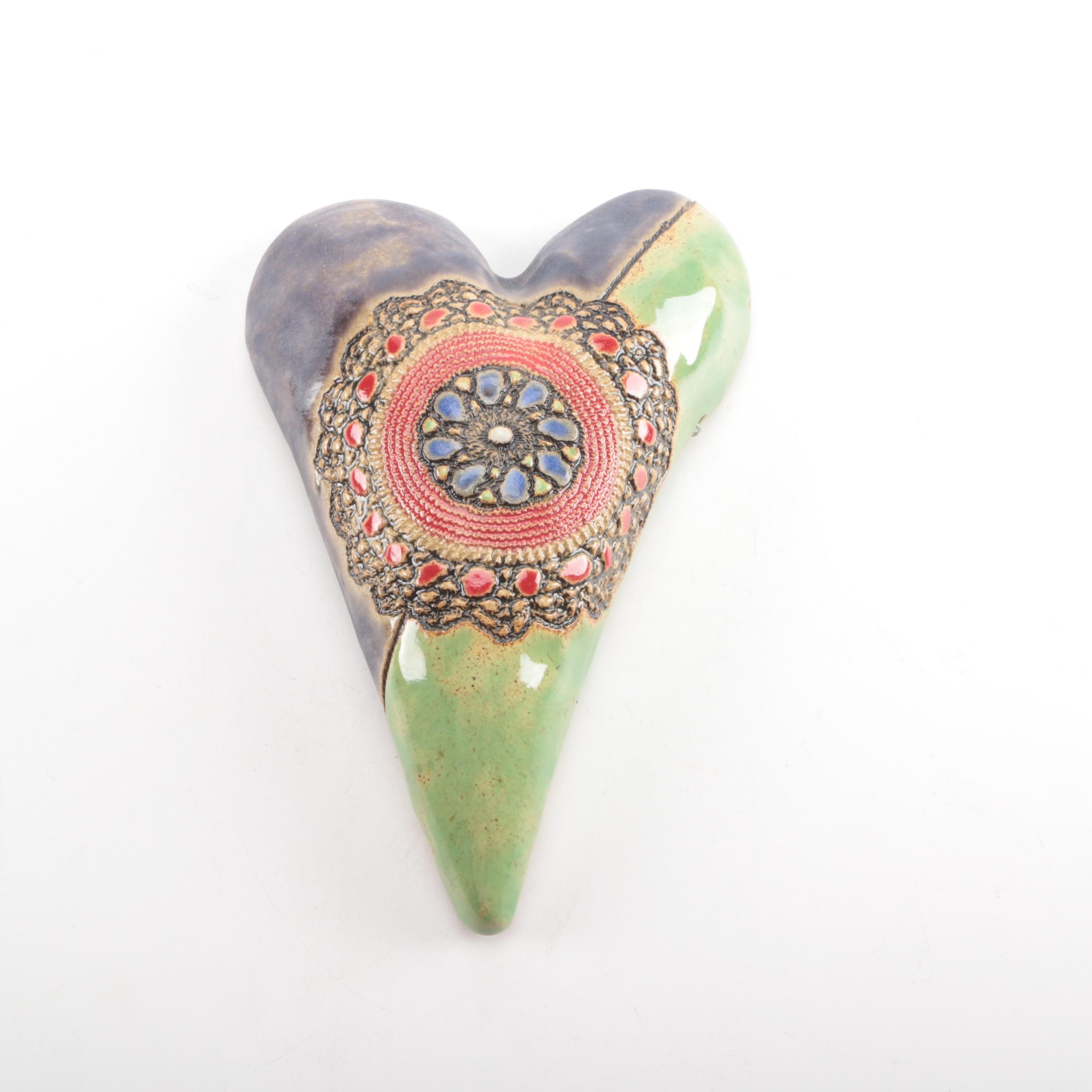 Ceramic Heart Wall Decoration