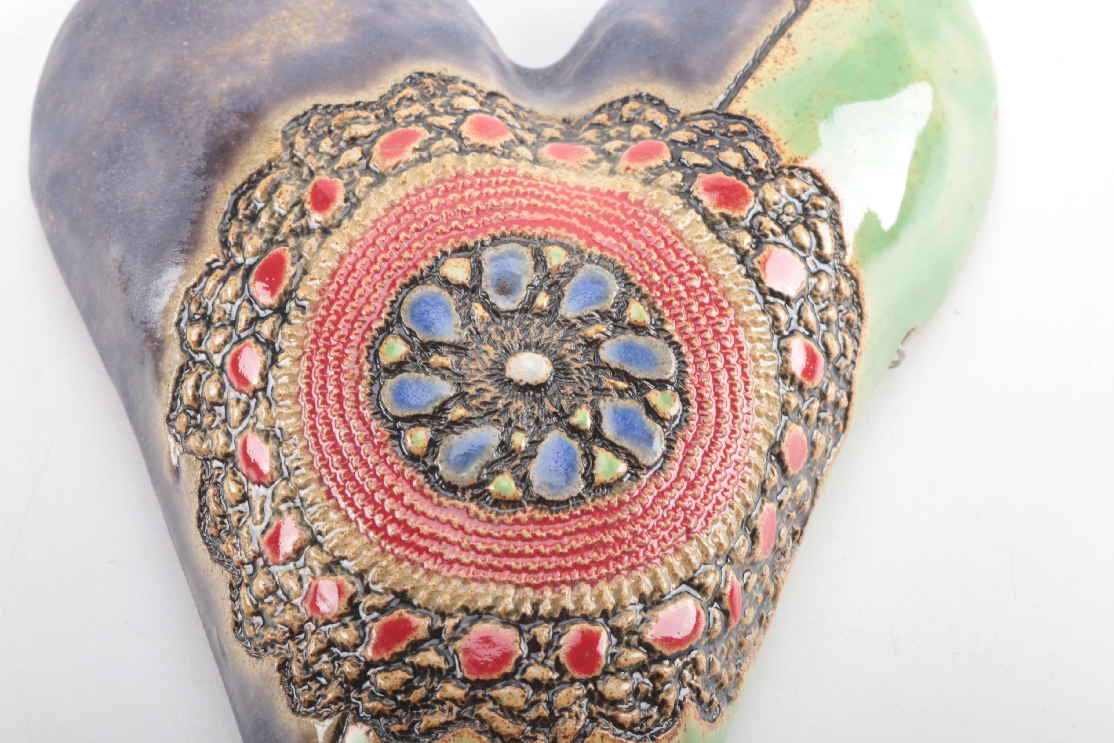 Ceramic Heart Wall Decoration