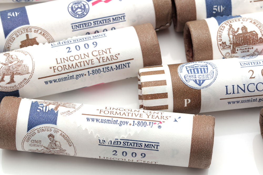 Large Group of 2009 and 2010 Lincoln Cents Rolls
