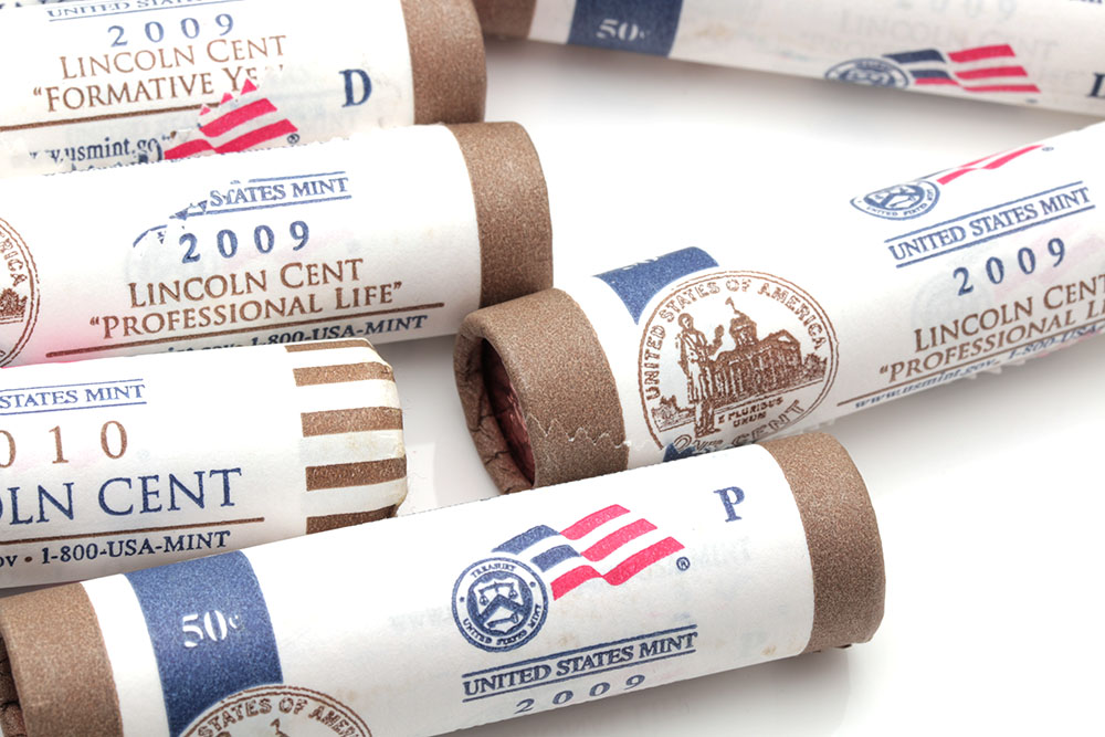 Large Group of 2009 and 2010 Lincoln Cents Rolls