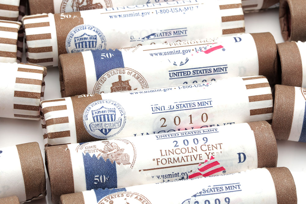 Large Group of 2009 and 2010 Lincoln Cents Rolls