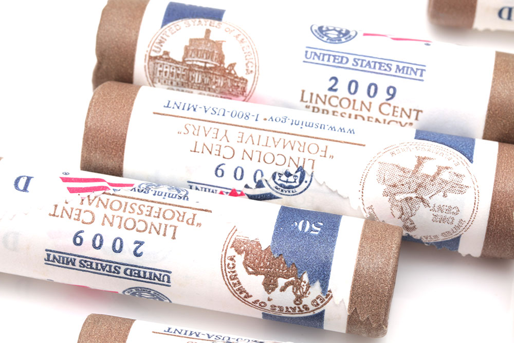 Large Group of 2009 and 2010 Lincoln Cents Rolls