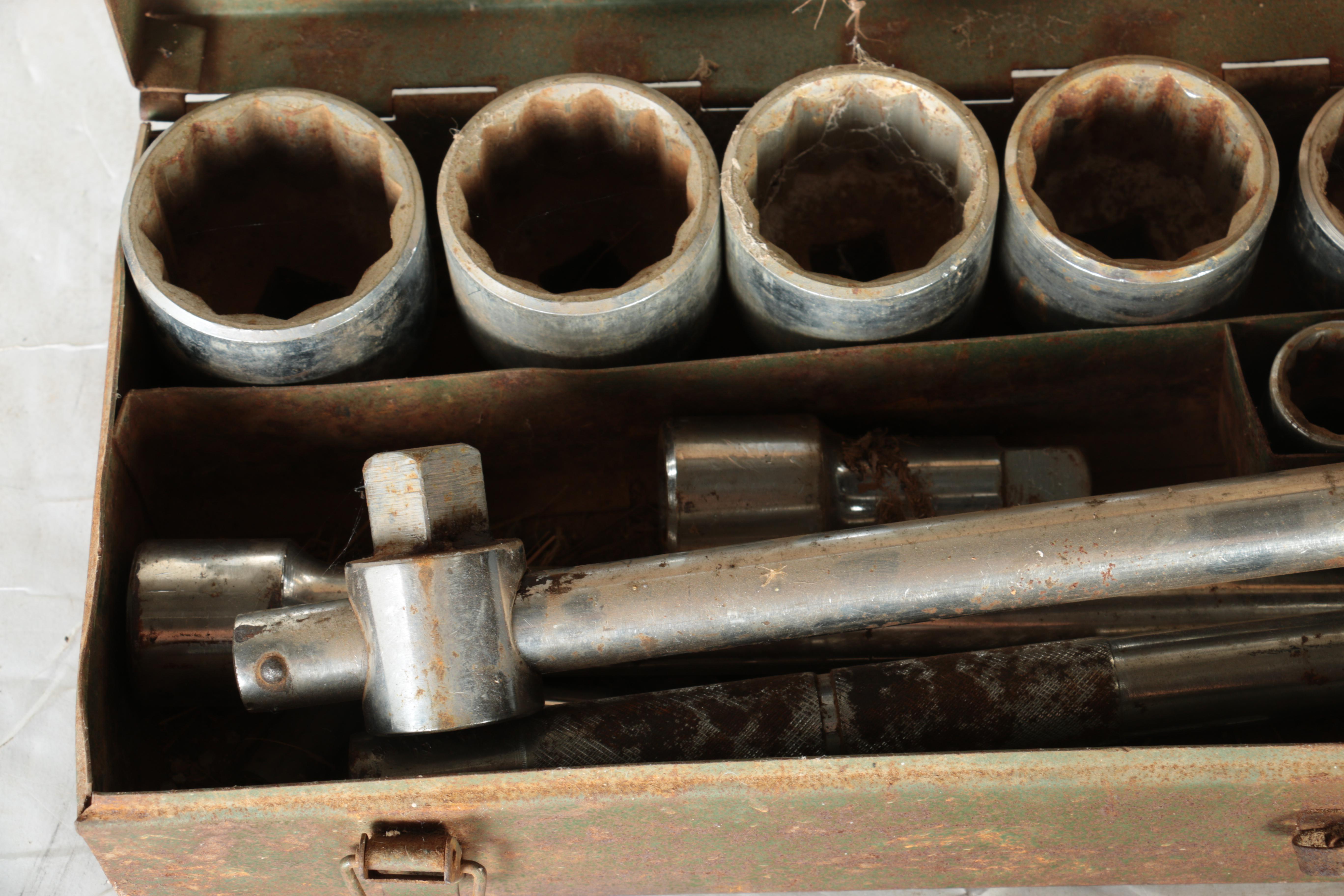 Vintage Stainless Steel Socket Wrench Set