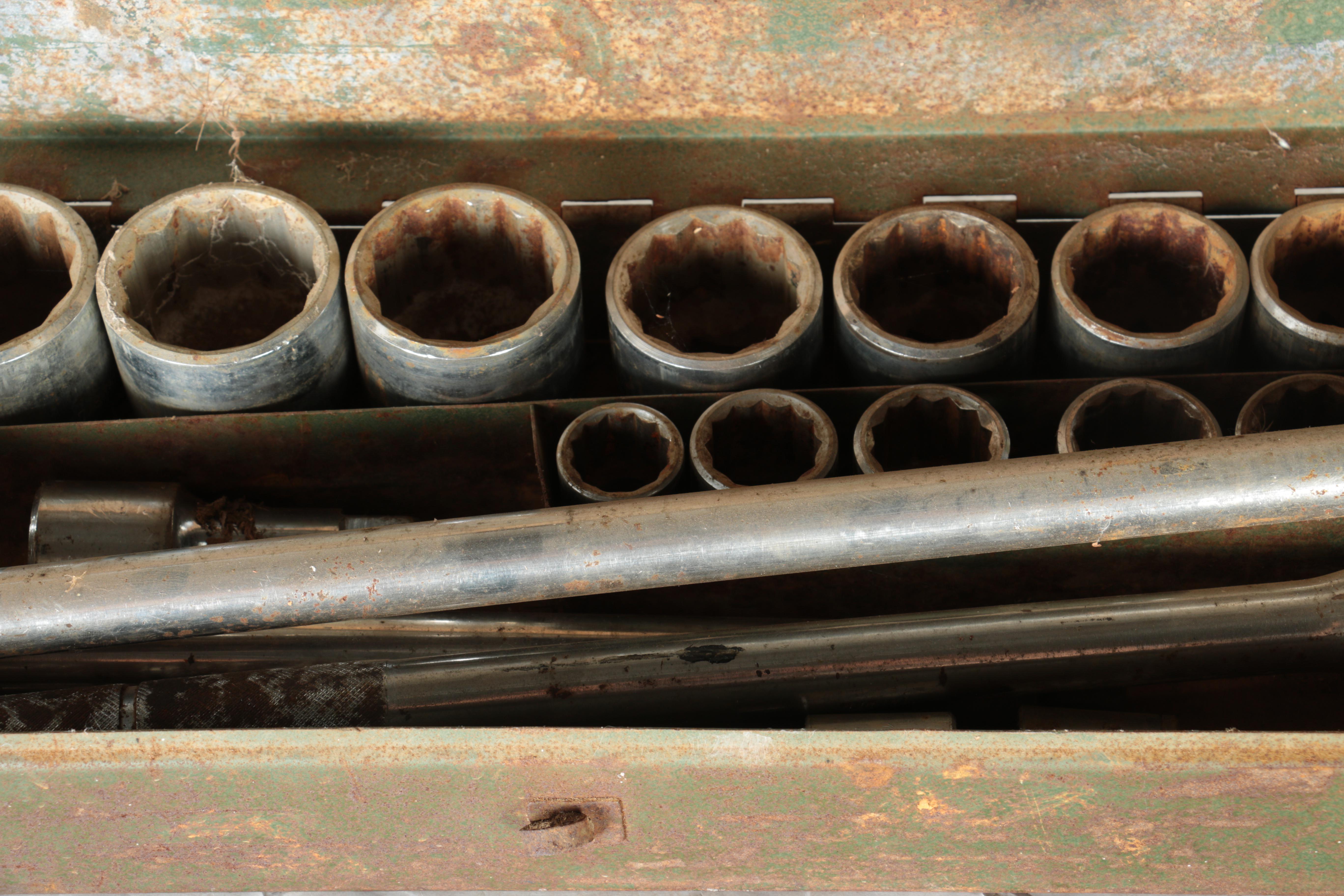 Vintage Stainless Steel Socket Wrench Set
