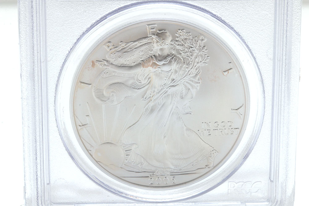 Graded MS69 (By PCGS) 2006 W One Dollar U.S. Silver Eagle