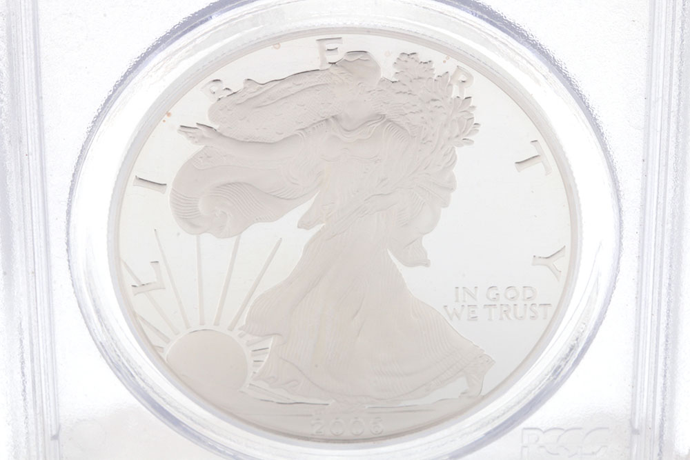 Graded PR69 (By PCGS) 2006 W One Dollar U.S. Silver Eagle Proof Coin
