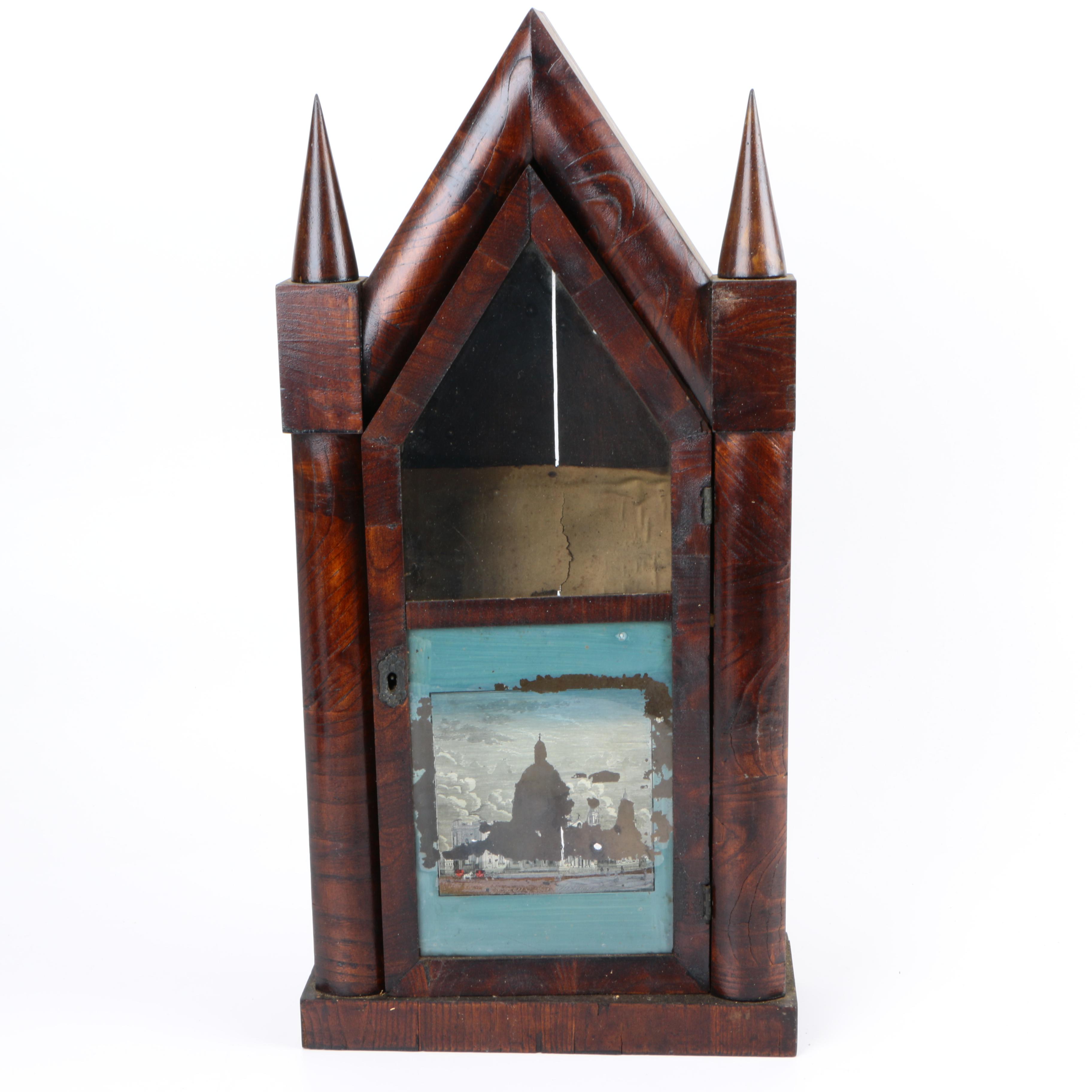 Antique Steeple Mantel Clock Case