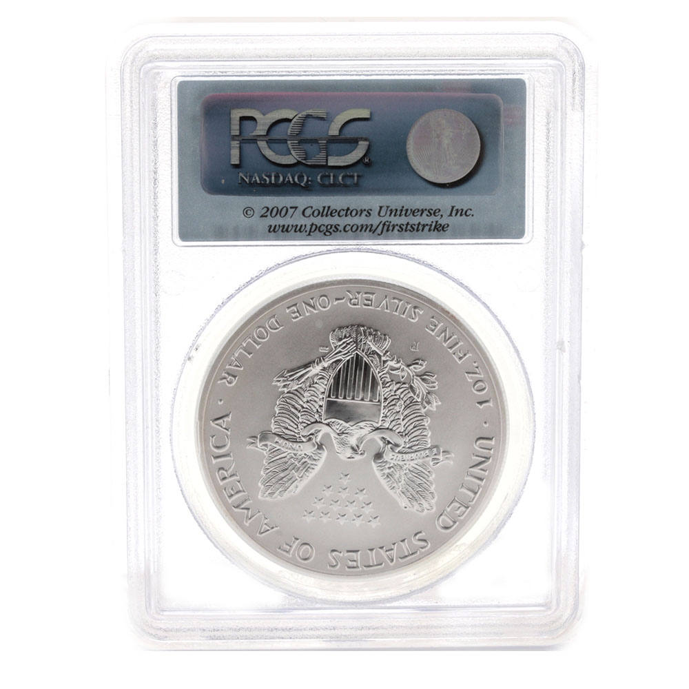 Graded PR69 (By PCGS) 2006 W One Dollar U.S. Silver Eagle Proof Coin