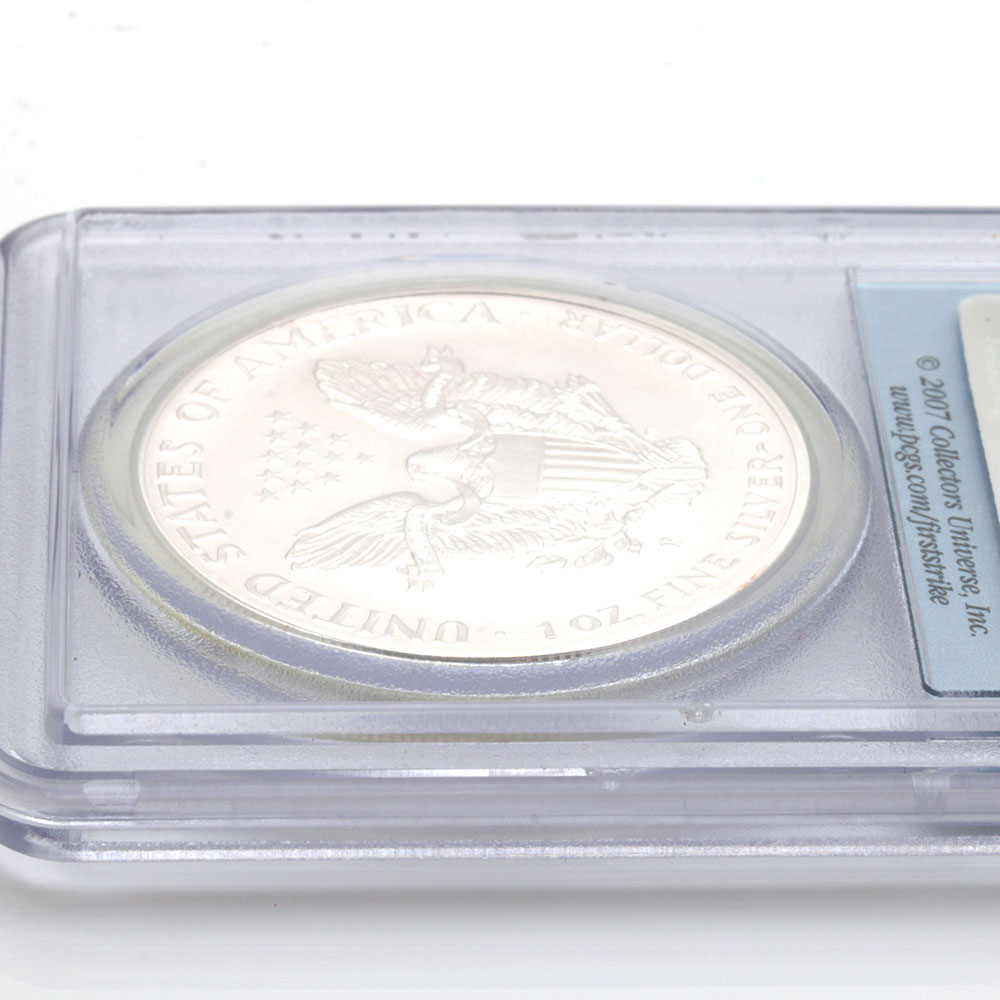 Graded PR69 (By PCGS) 2006 W One Dollar U.S. Silver Eagle Proof Coin