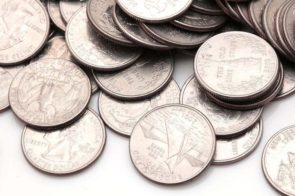 Large Group of 460 George Washington Quarters